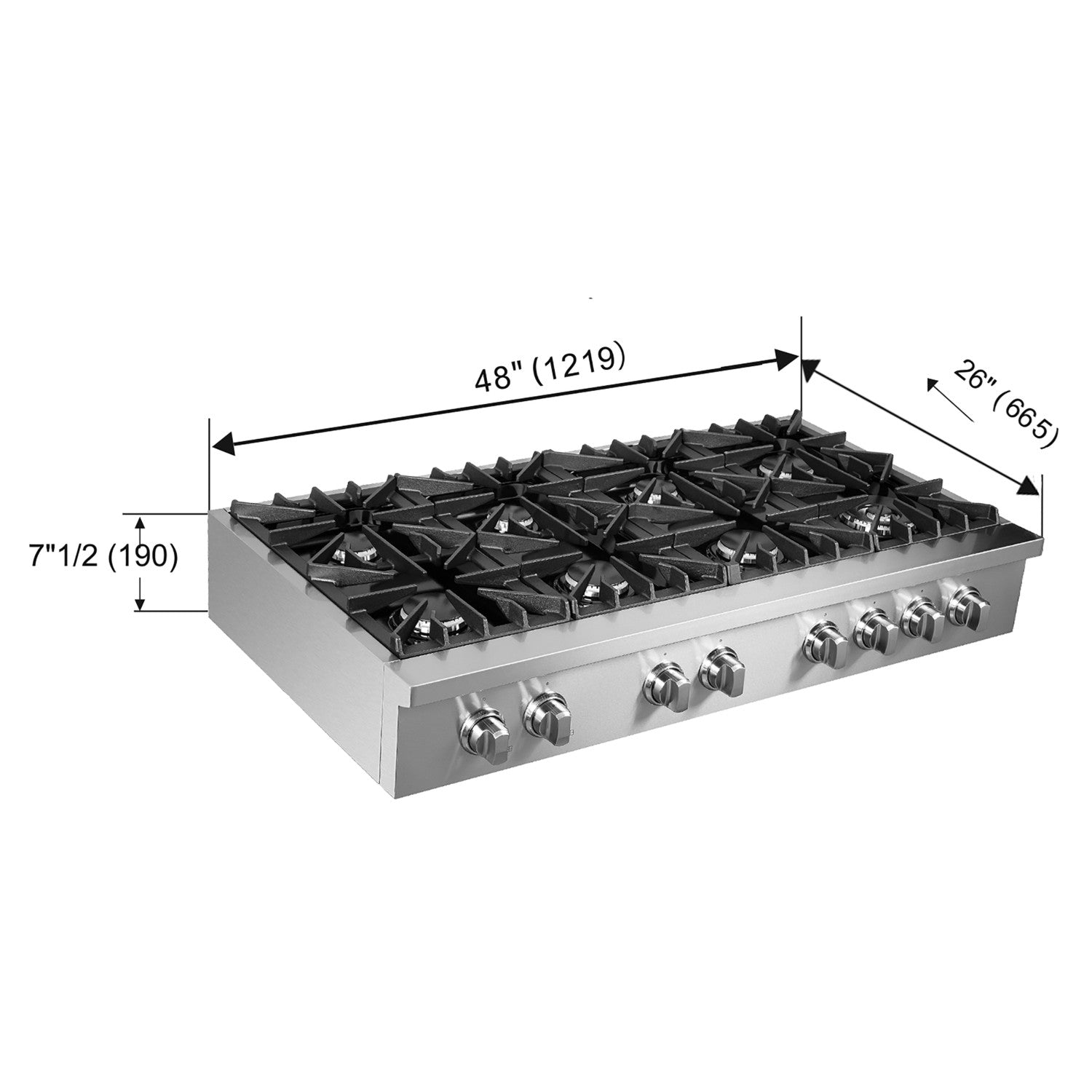 Forno FCTGS5737-48 Pro-Style 48″ Gas Rangetop