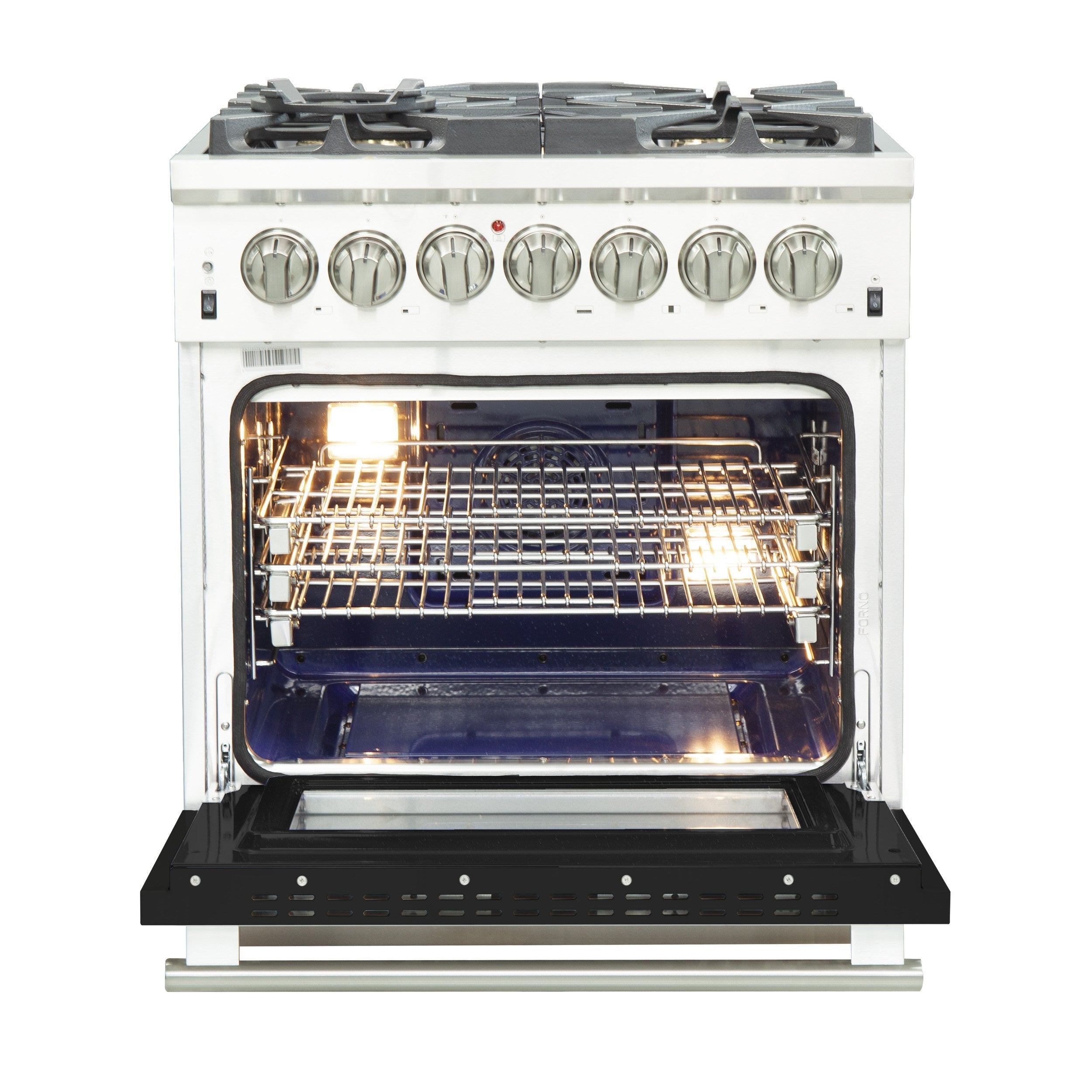 Forno FFSGS6187-30 30″ Capriasca Gas Range with 240 Volt Electric Oven