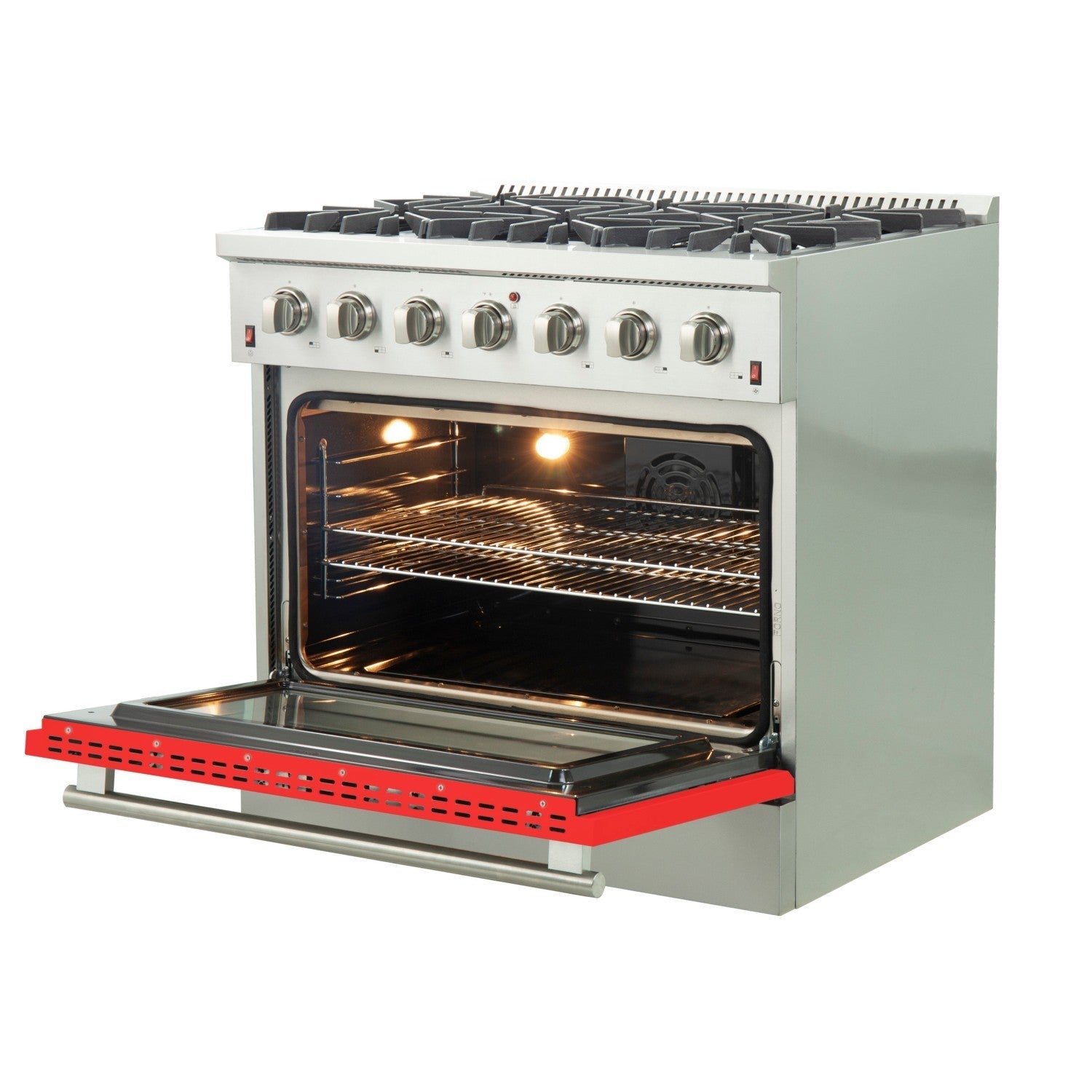 Forno FFSGS6244-36 36″ Galiano Gas Range with FORNO ALTA QUALITA Pro-Style Gas 6 Italian Burners 83,000 BTU All Stainless Steel