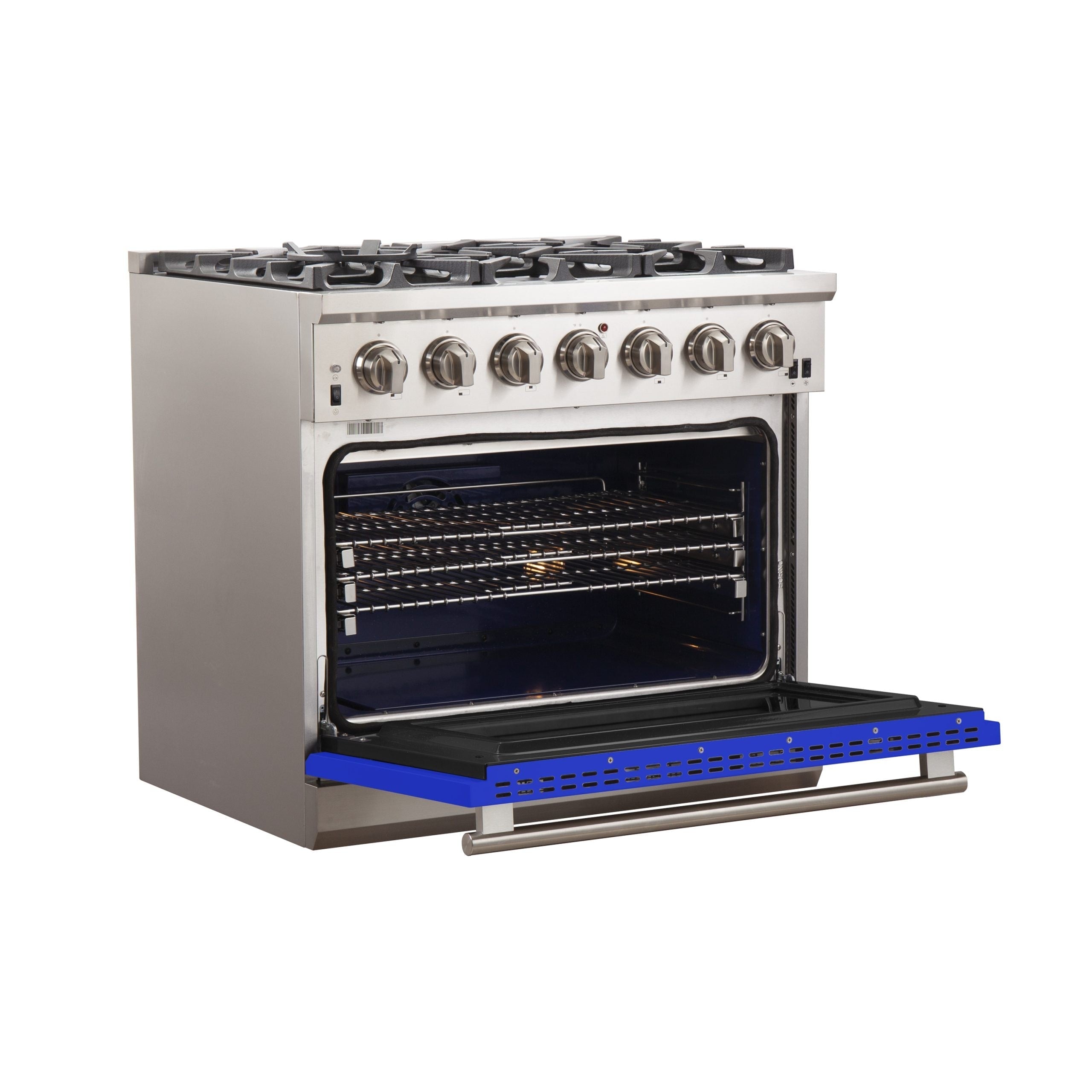 Forno FFSGS6260-36 36” Capriasca with FORNO ALTA QUALITA Pro-Style Gas 6 Italian Burners 120,000 BTU All 304 Stainless Steel
