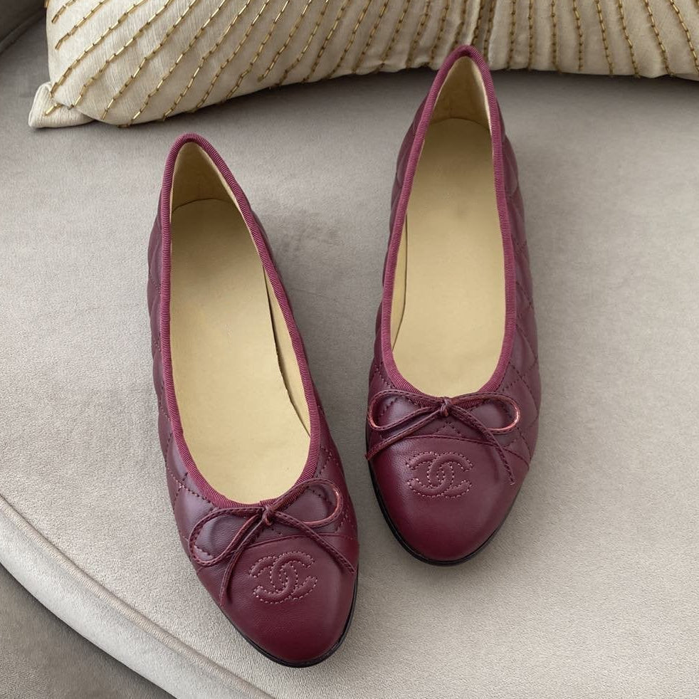 ballet flats quilted lambskin