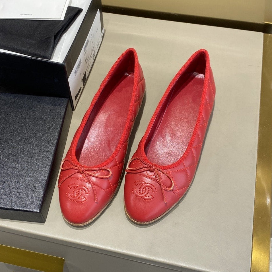 ballet flats quilted lambskin