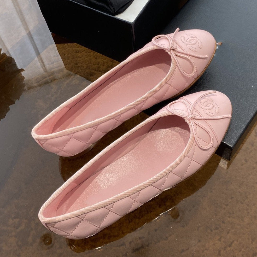 ballet flats quilted lambskin