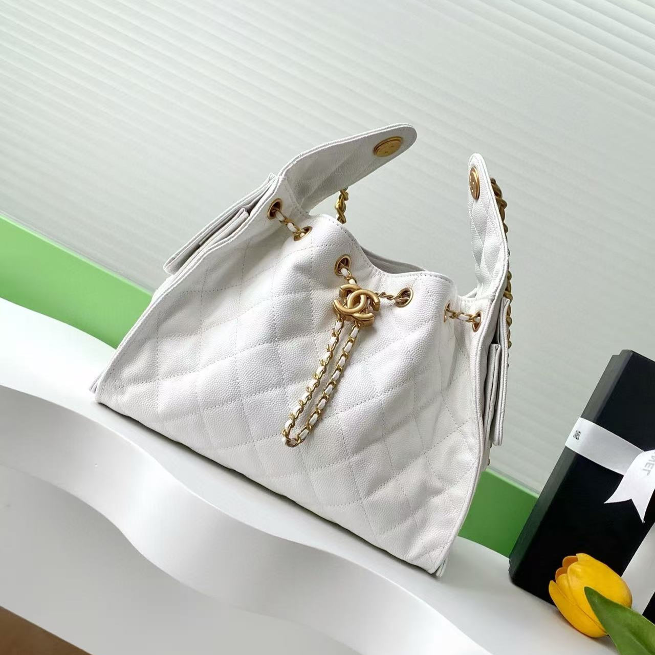 CC 25C Hobo Bag 30cm Grained Calfskin