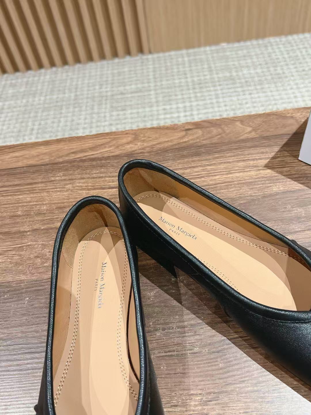 Flat Ballet Black Leather