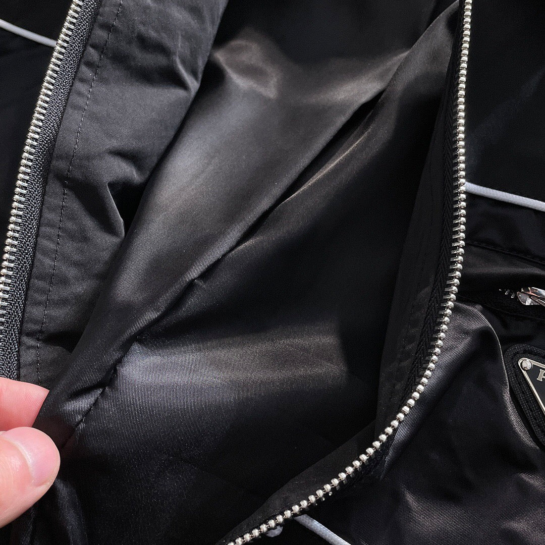 Prada Black/White Sweatpants with Re-Nylon