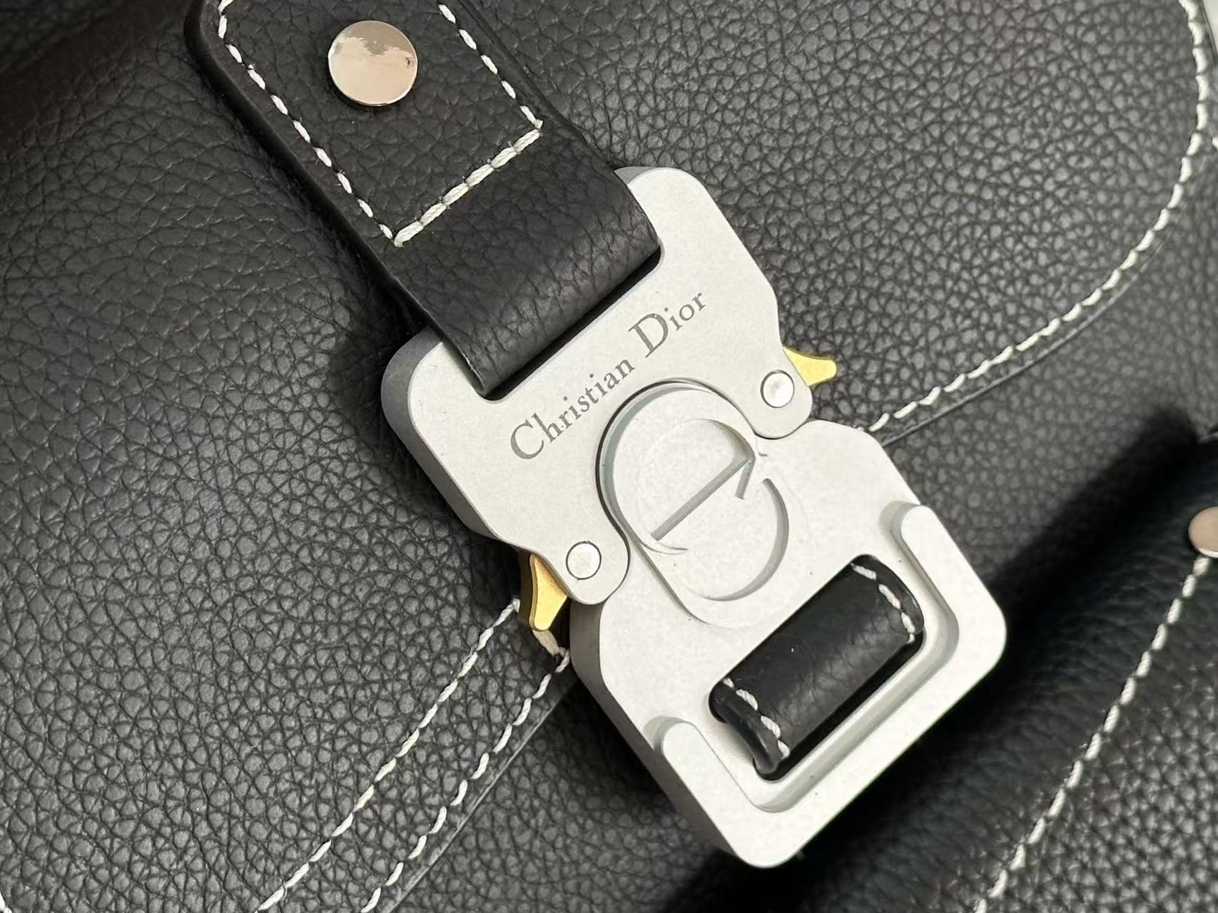 Dior Gallop Sling Bag Black Grained Calfskin