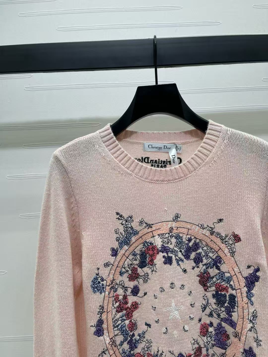 Dior Sweater Pink Mix Colors Wool