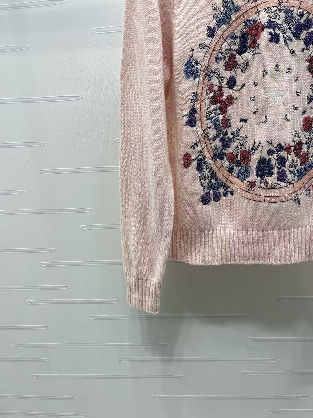 Dior Sweater Pink Mix Colors Wool