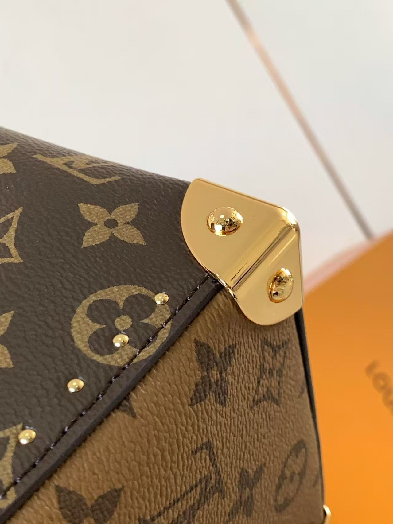 LV Speedy Trunk Bag Black Brown Cowhide Canvas