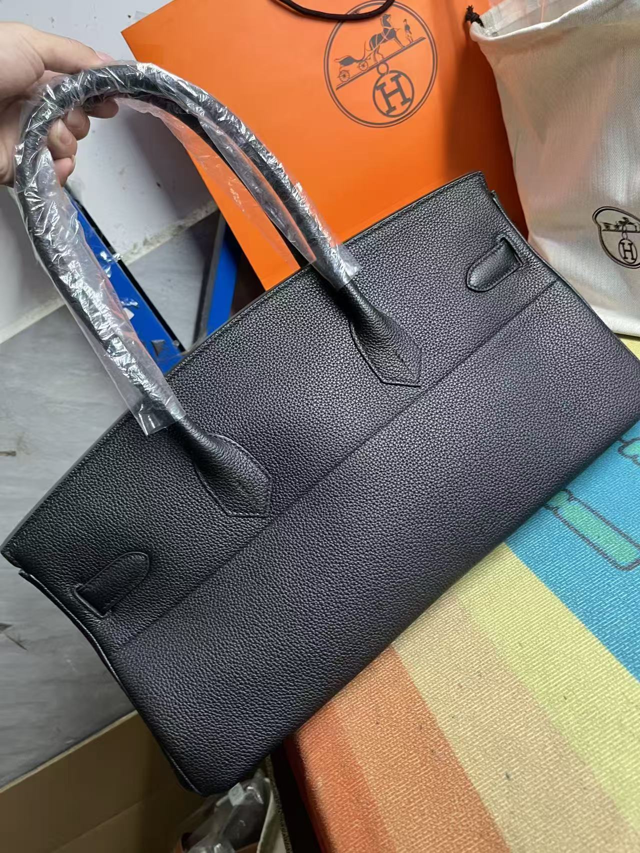 Hermes Birkin 29cm Bag Black Gold Hardware Togo Leather