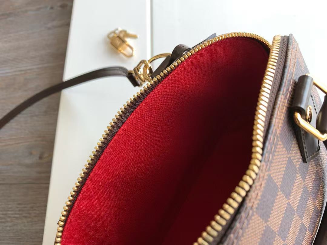 LV Alma BB Bag 25cm Brown Canvas Cowhide