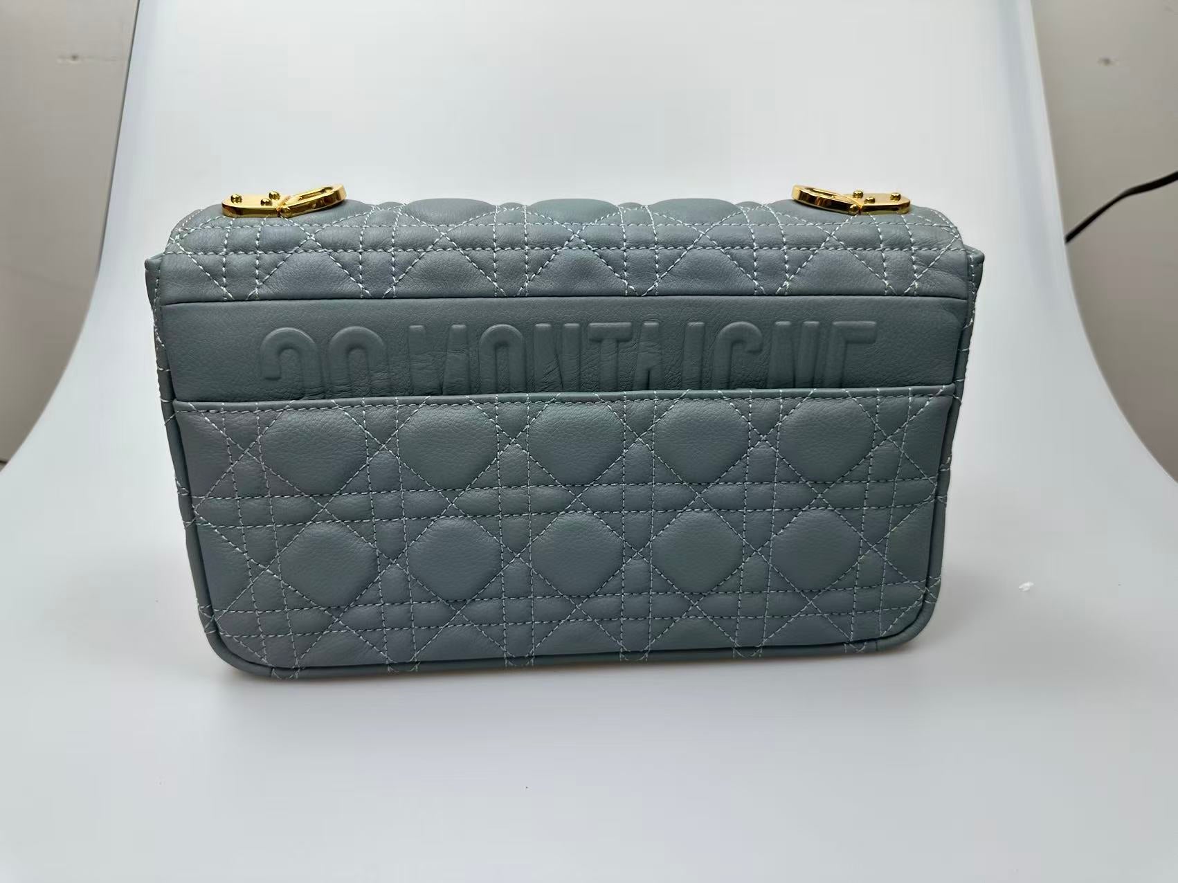 medium caro 25.5 gray supple calfskin
