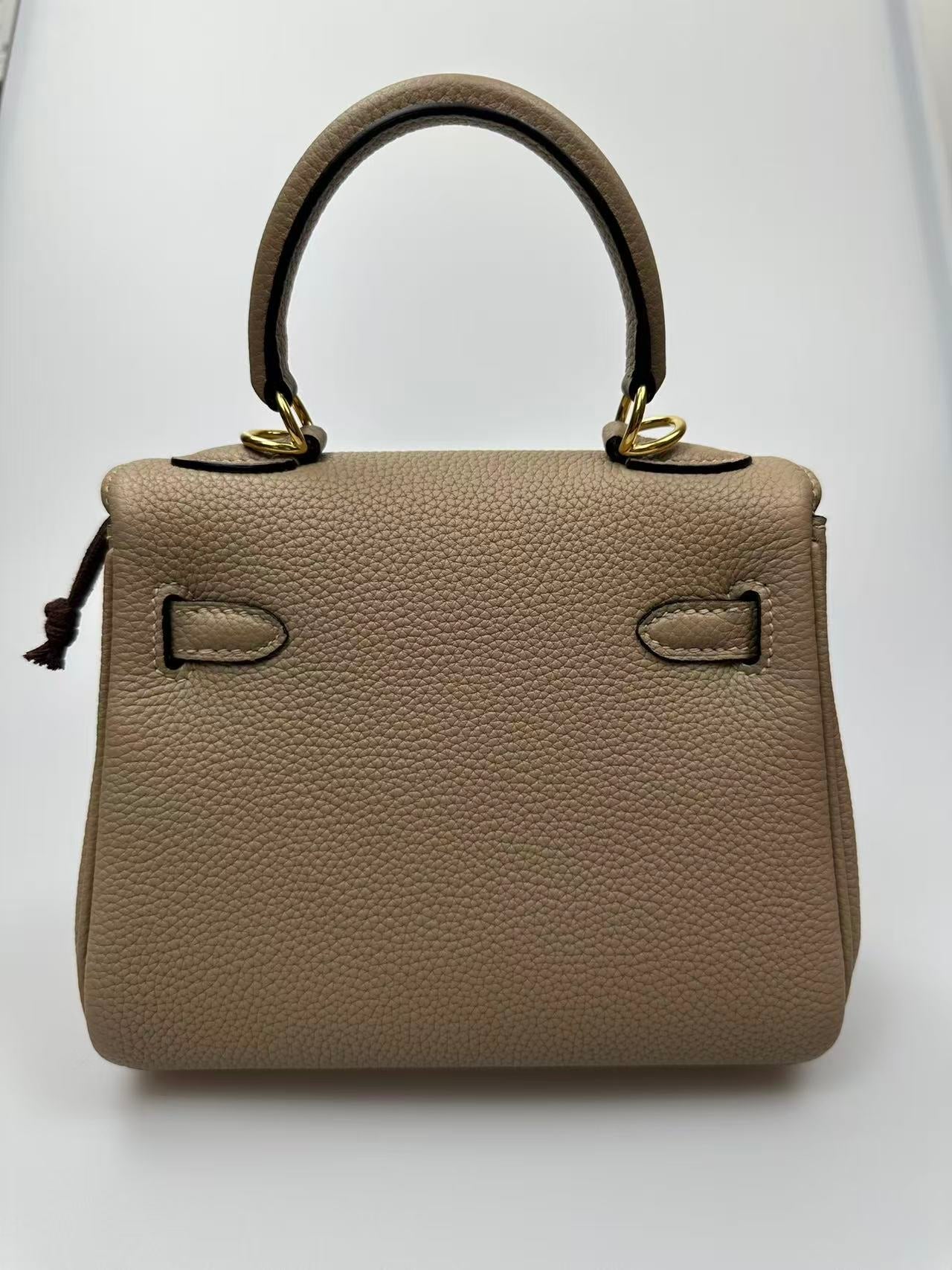 HM Mini Kelly 20cm Beige Togo Leather Gold Hardware