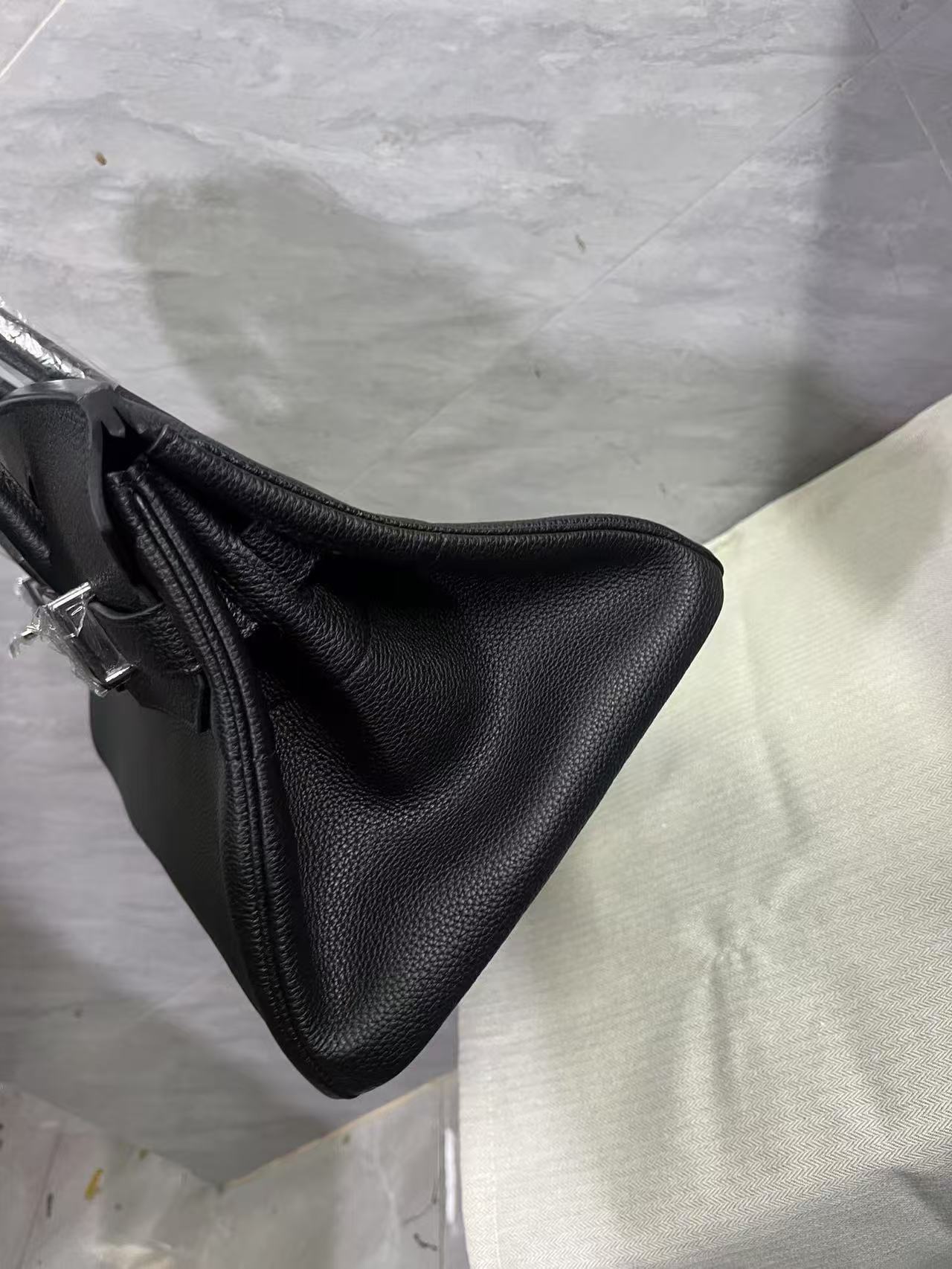 Hermes Birkin 42cm Bag Black Silver Hardware Togo Leather