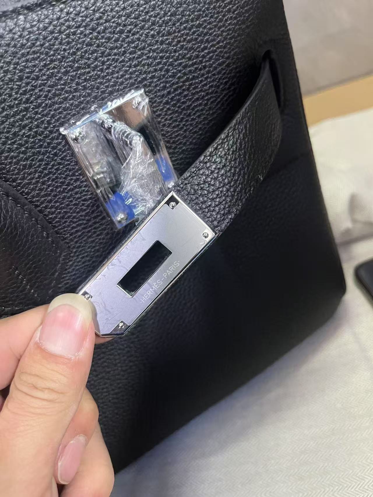 Hermes Birkin 42cm Bag Black Silver Hardware Togo Leather