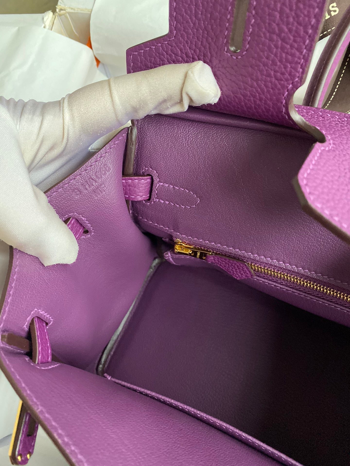 Hermes 2025 Birkin Bag Purple With Gold Hardware Togo Leather