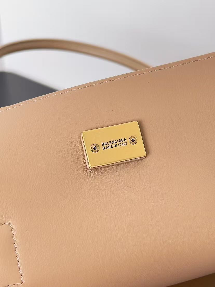 Balenciaga 2025 Bel Air Carry-all Bag 37cm Beige Gold Calfskin