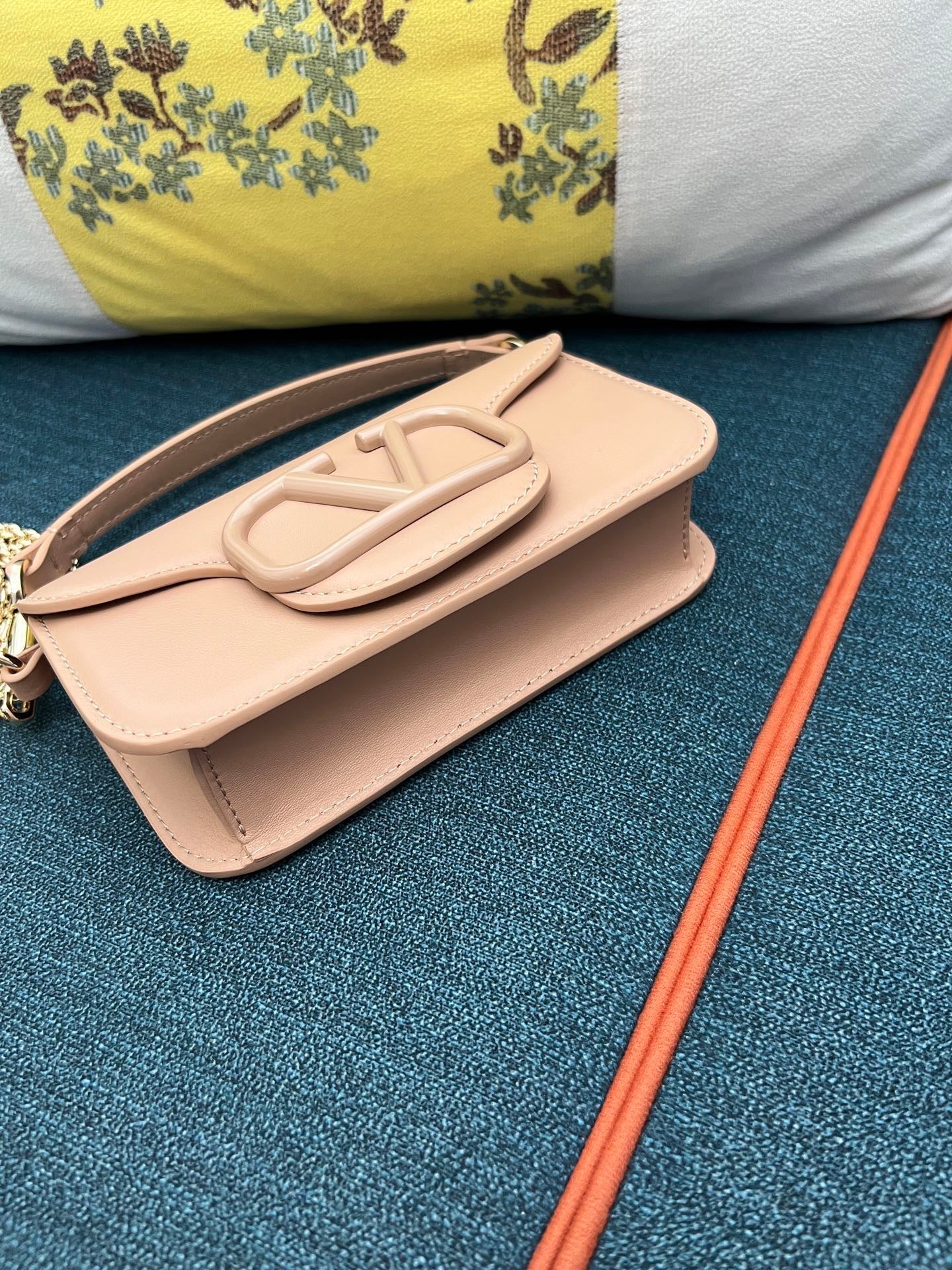 Valentino Loco 20cm Bag Powder Pink Calfskin