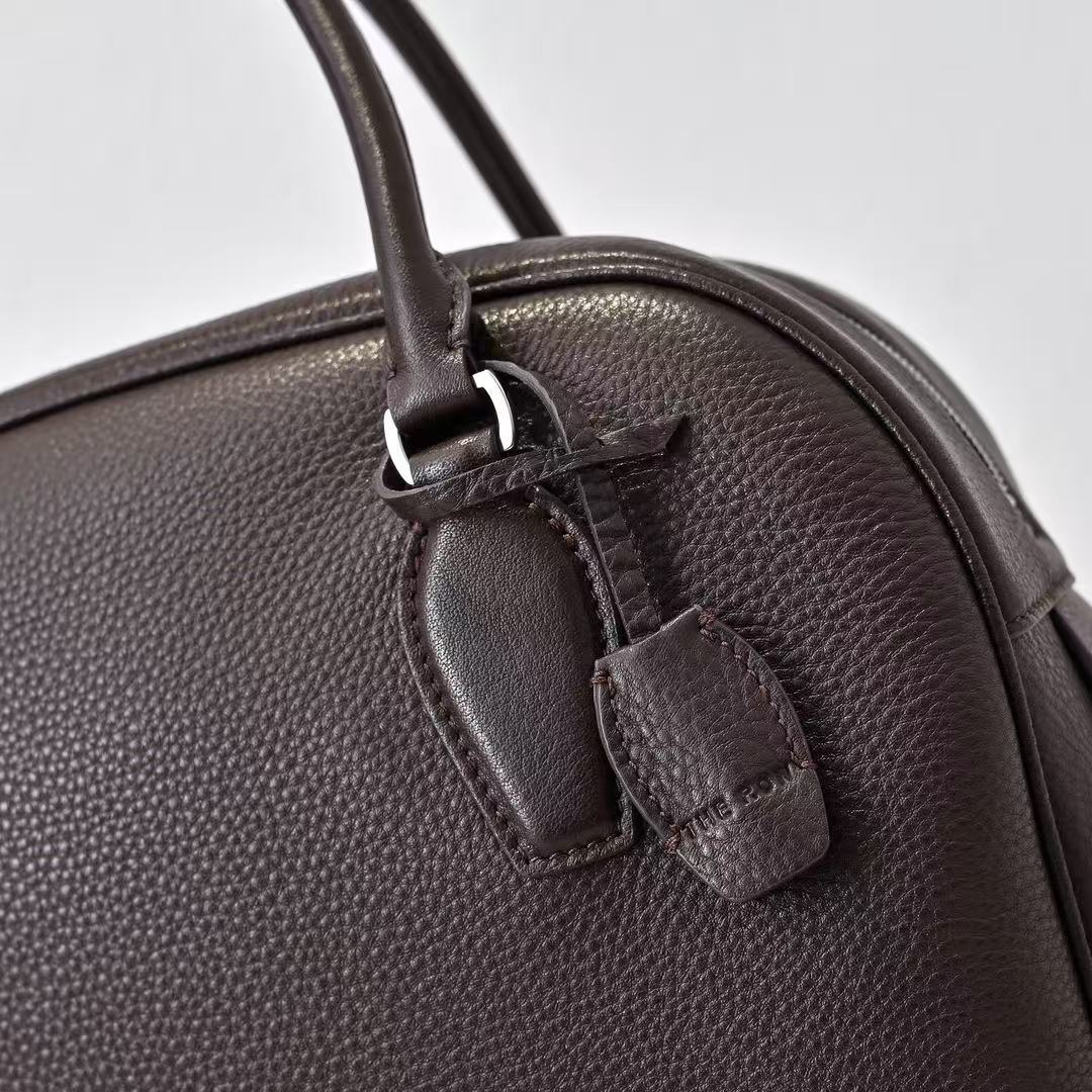 The Row 2026 Bag 32cm Dark Brown Leather