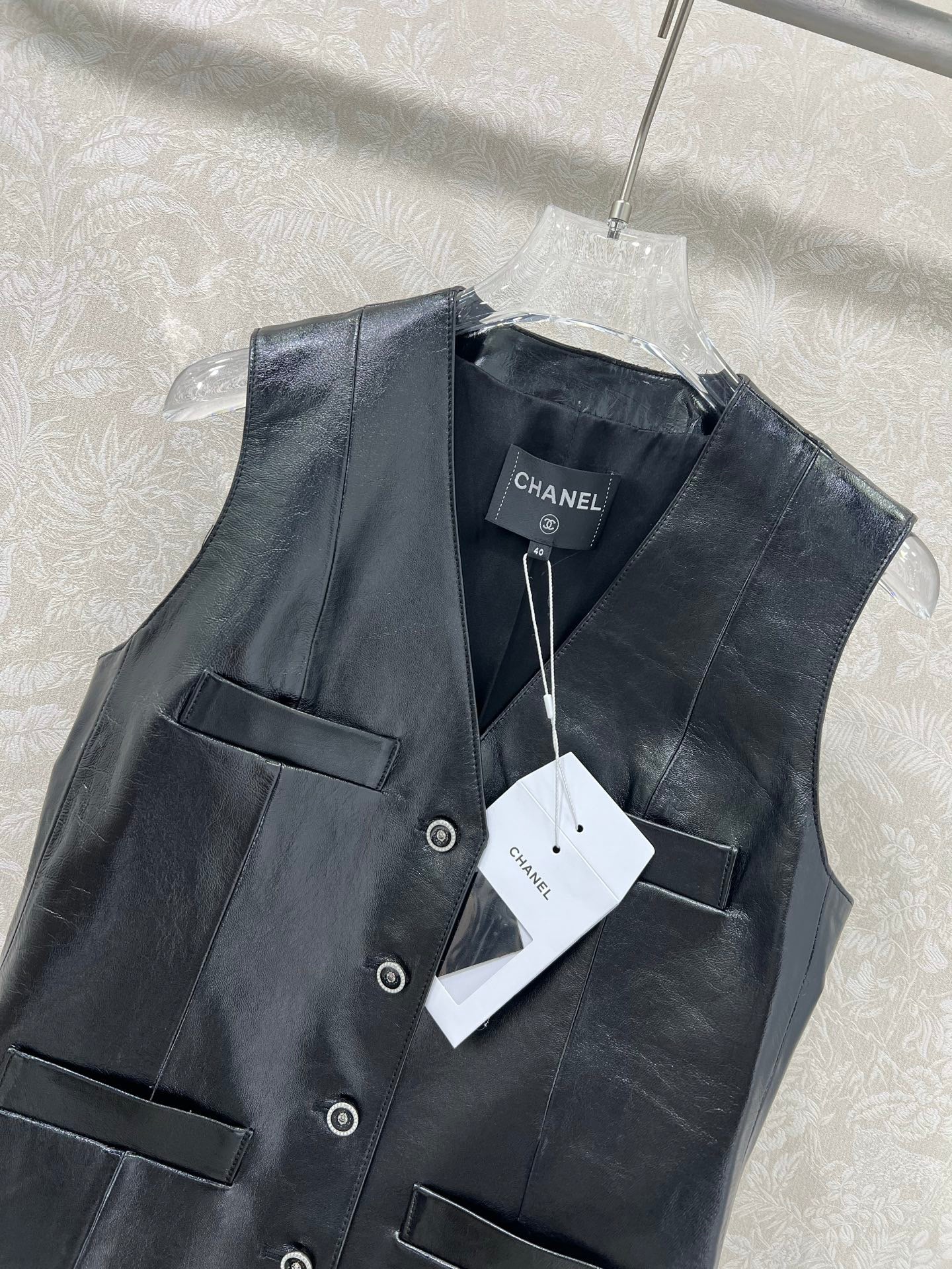 Chanel 2026 Vest Black Leather