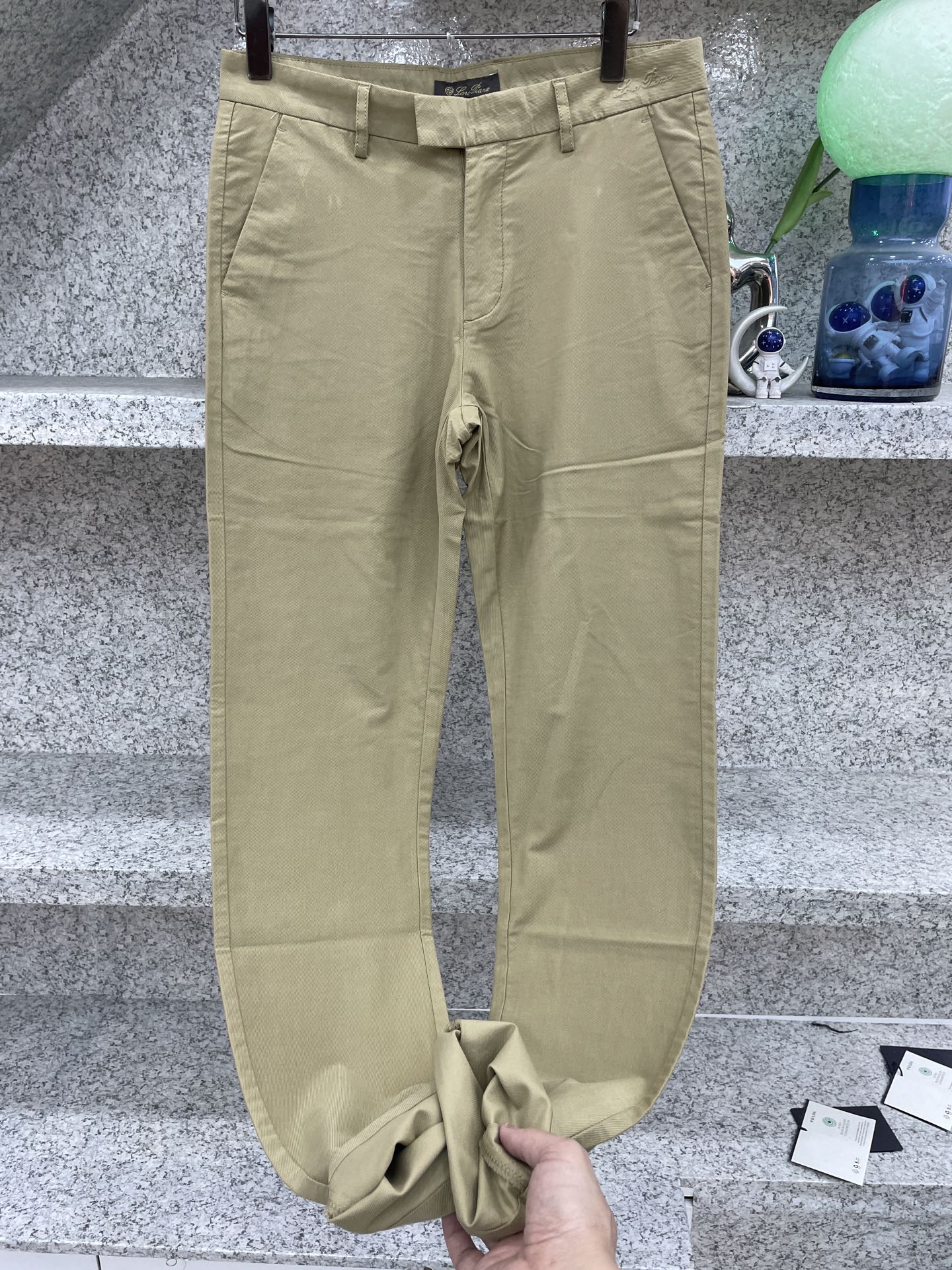 Loro Piana 2026 Trouser Navy Blue Beige Black Cotton