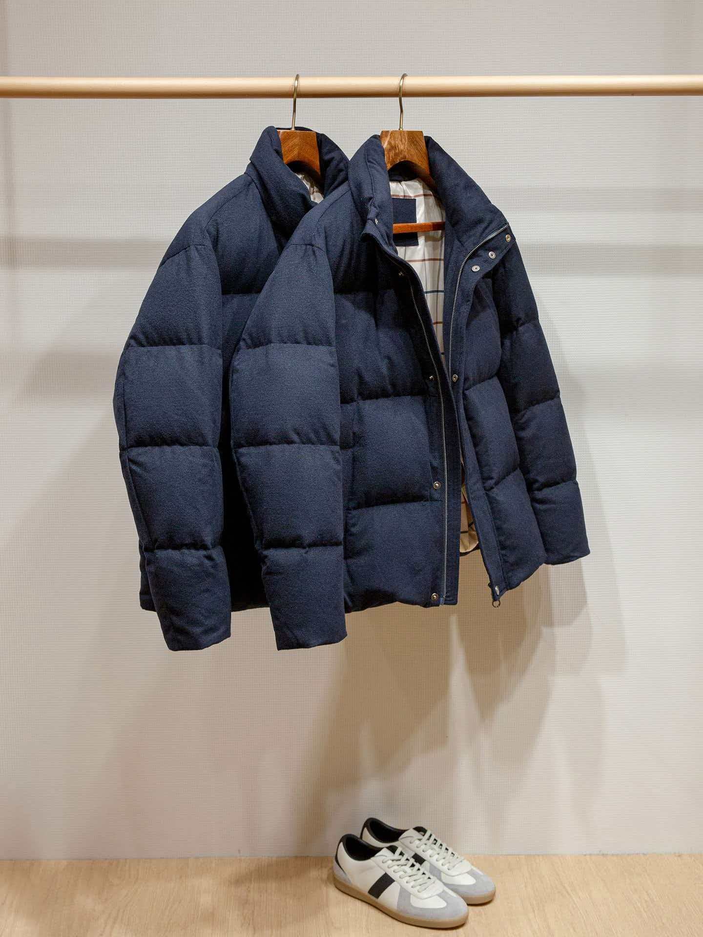 Loro Piana 2026 Giulio Quilted Navy Blue Cashmere Down Jacket