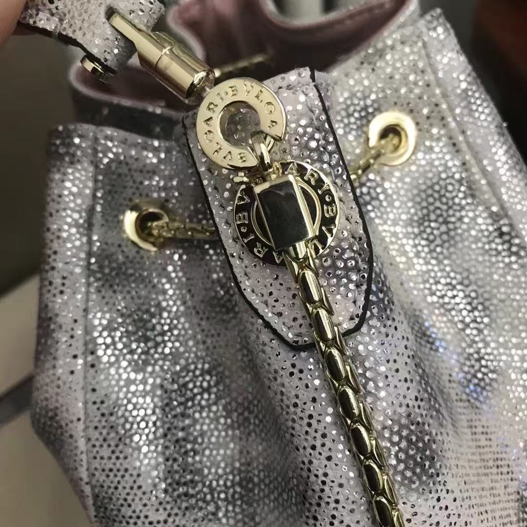 Bvlgari Serpenti Forever Small Bucket bag Grey Karung Leather