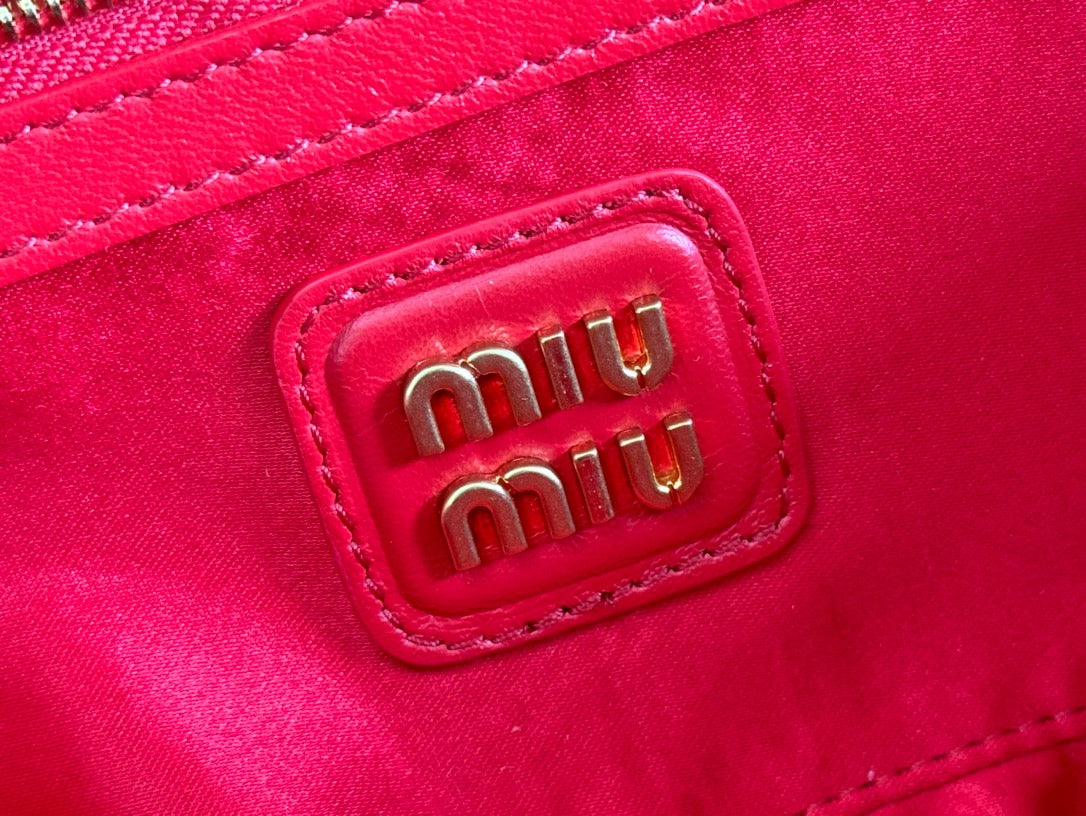 ARCADIE MATELASSE BAG 22 IN CERISE RED CALFSKIN GOLD HARDWARE