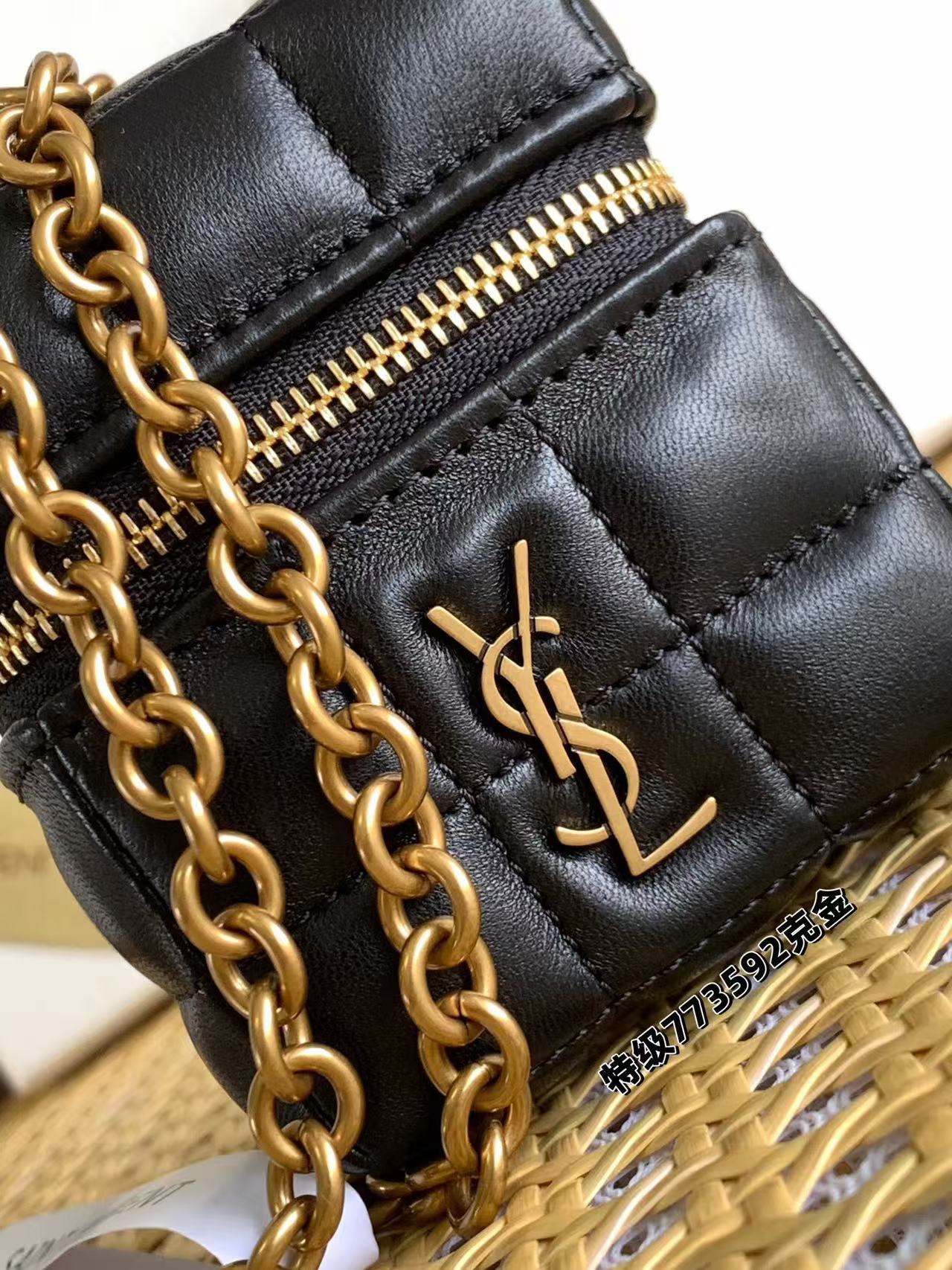 Saint Laurent Cassandre Matelasse Carré Mini Cube On Chain