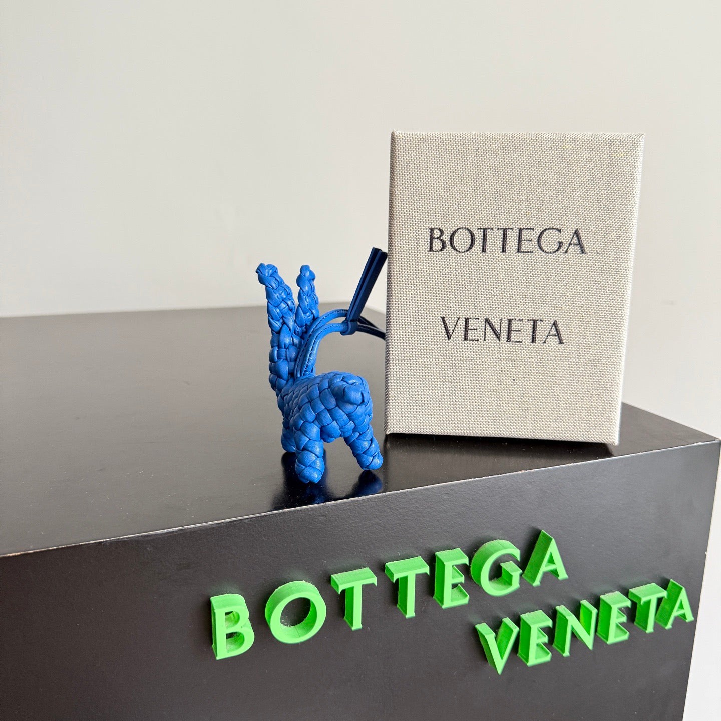 Bottega Veneta Rabbit Charm Blue Lambskin