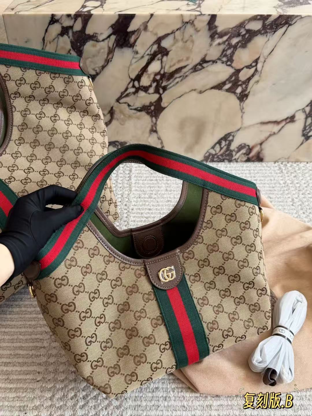 Gucci Giglio Large Tote Bag 60cm Beige Canvas