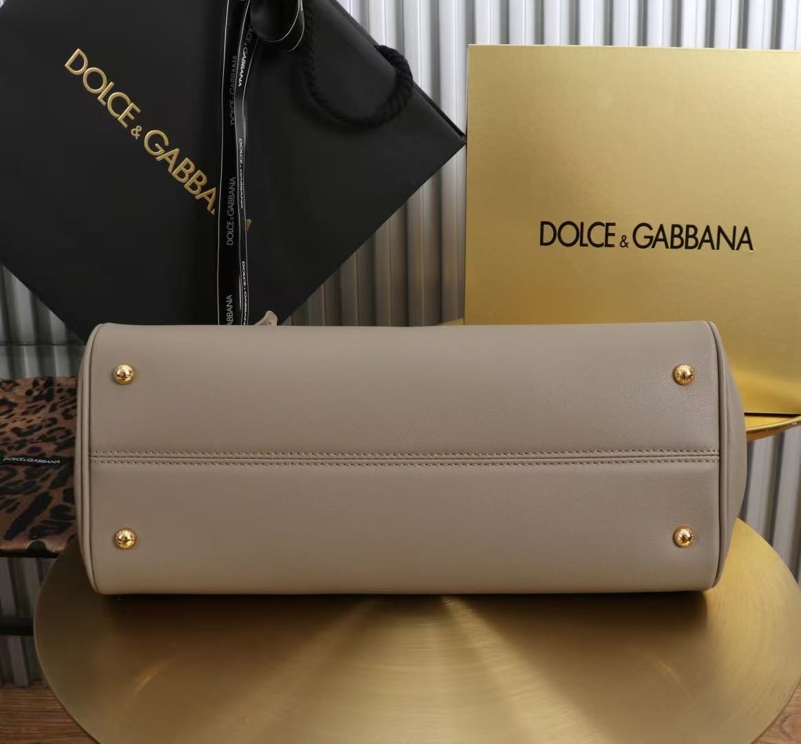 Dolce & Gabbana 2026 My Sicily Bag 20cm Taupe Calfskin
