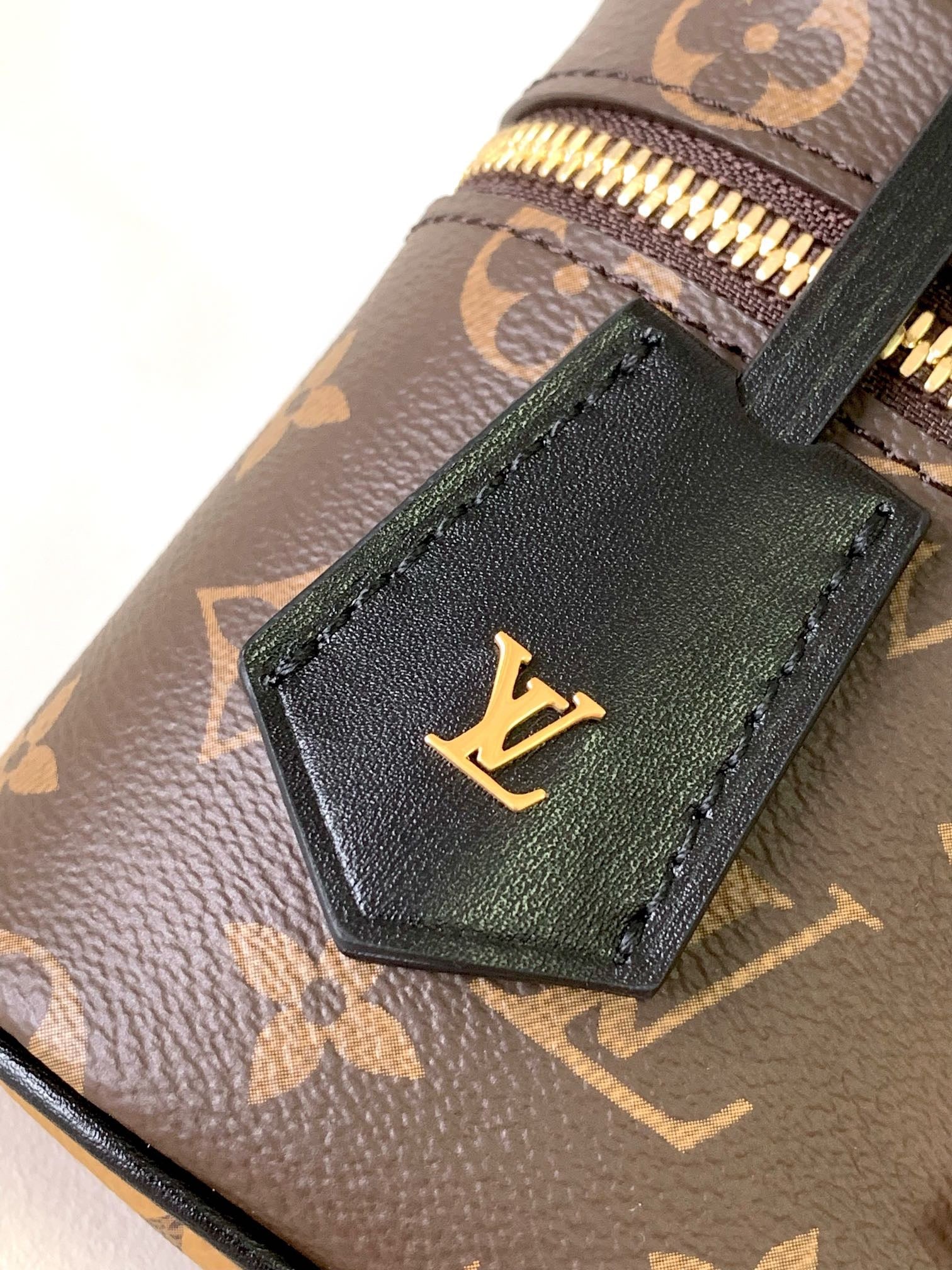LV 2026 Vanity Chain Pouch Brown Black 19cm Monogram Canvas