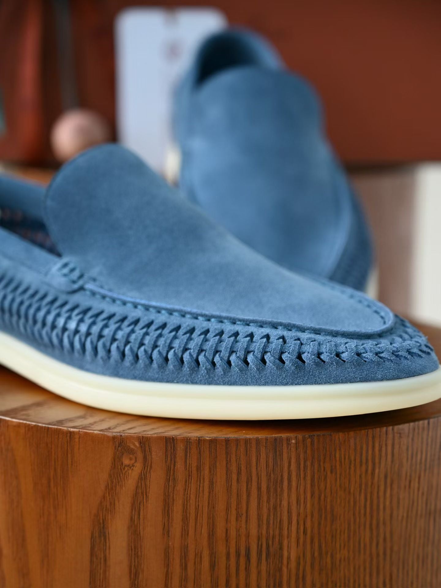 Loro Piana 2026 Summer Walk Loafer Blue Suede Leather