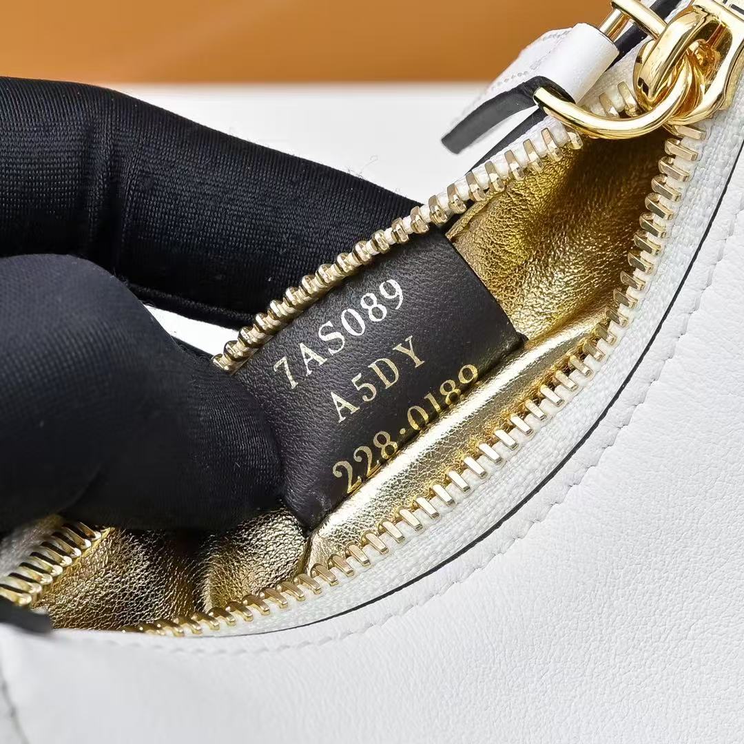 Fendi 2026 Fendigraphy Bag White Calfskin With Gold-tone Metal