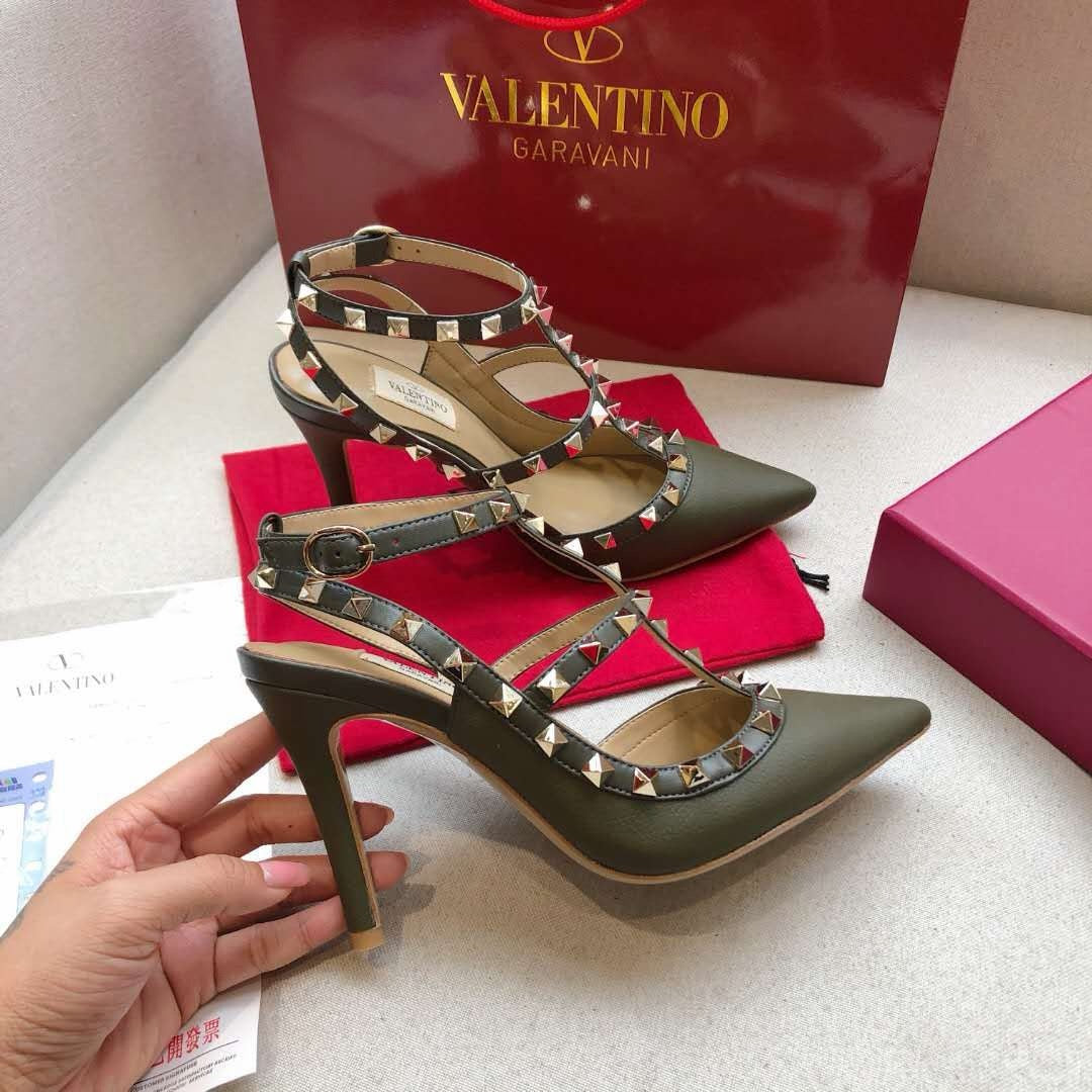 Valentino Rockstud Caged Pump 95mm Leather