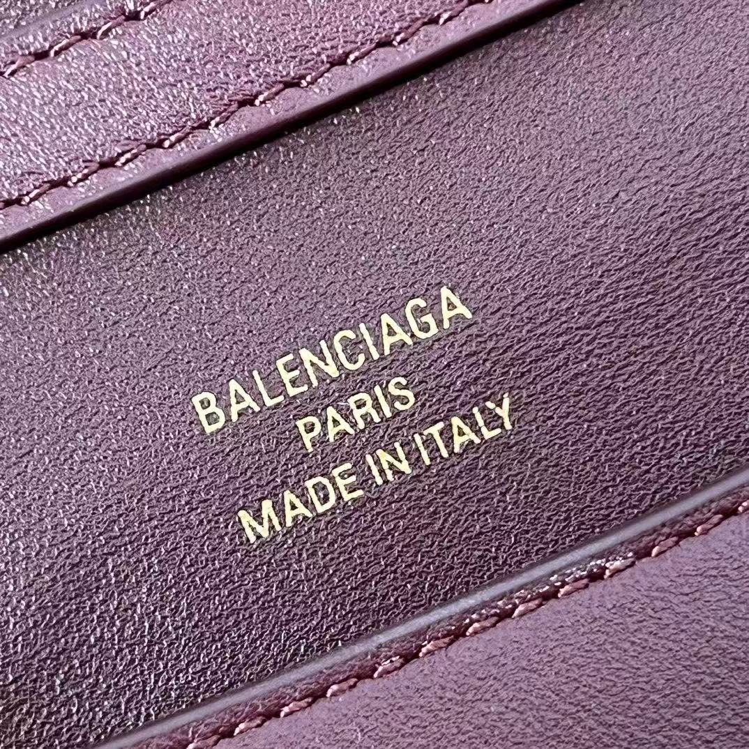 Balenciaga 2026 Rodeo Bag 29 Burgundy Calfskin Gold Hardware