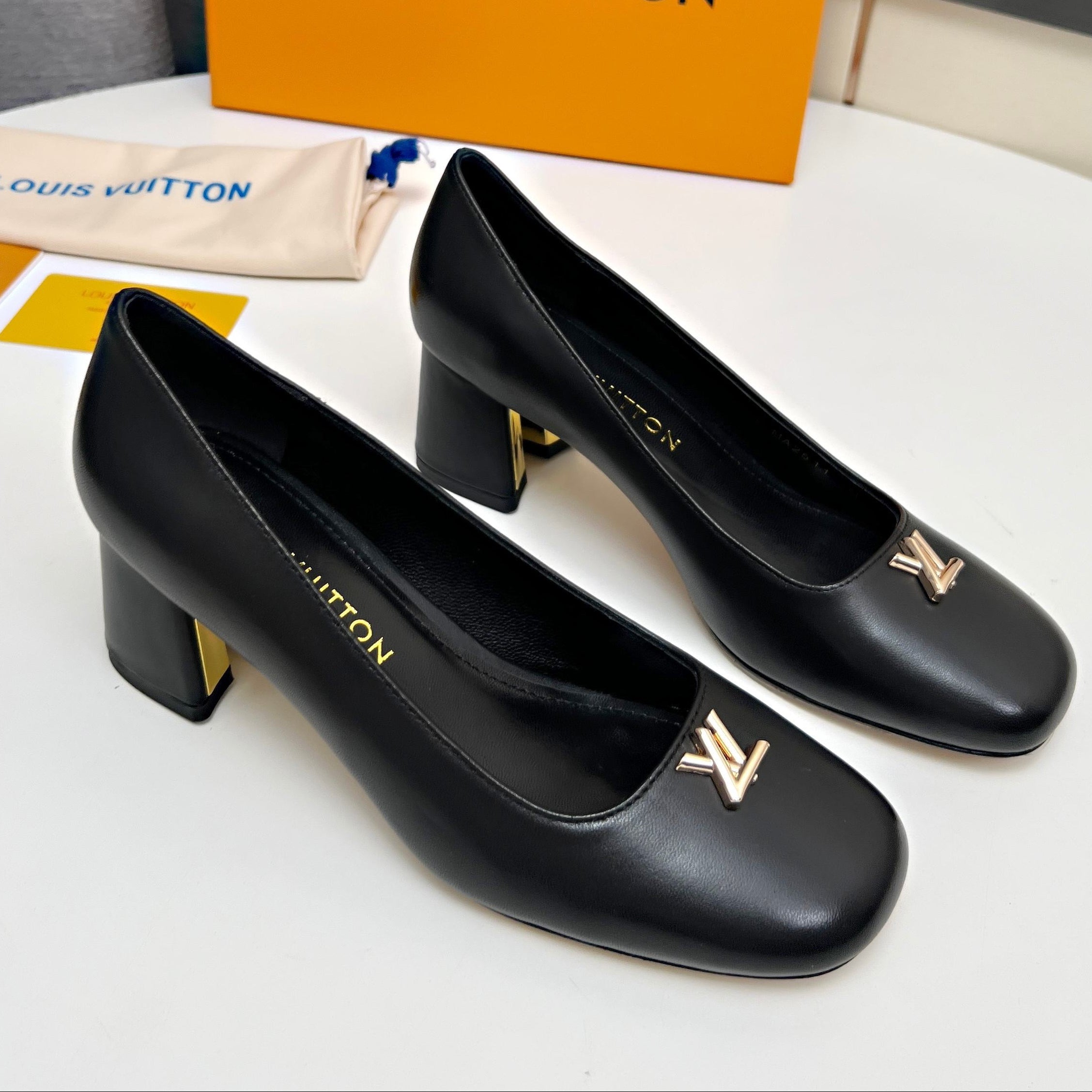 Louis Vuitton 2026 Swing Pump 55mm Black Lambskin