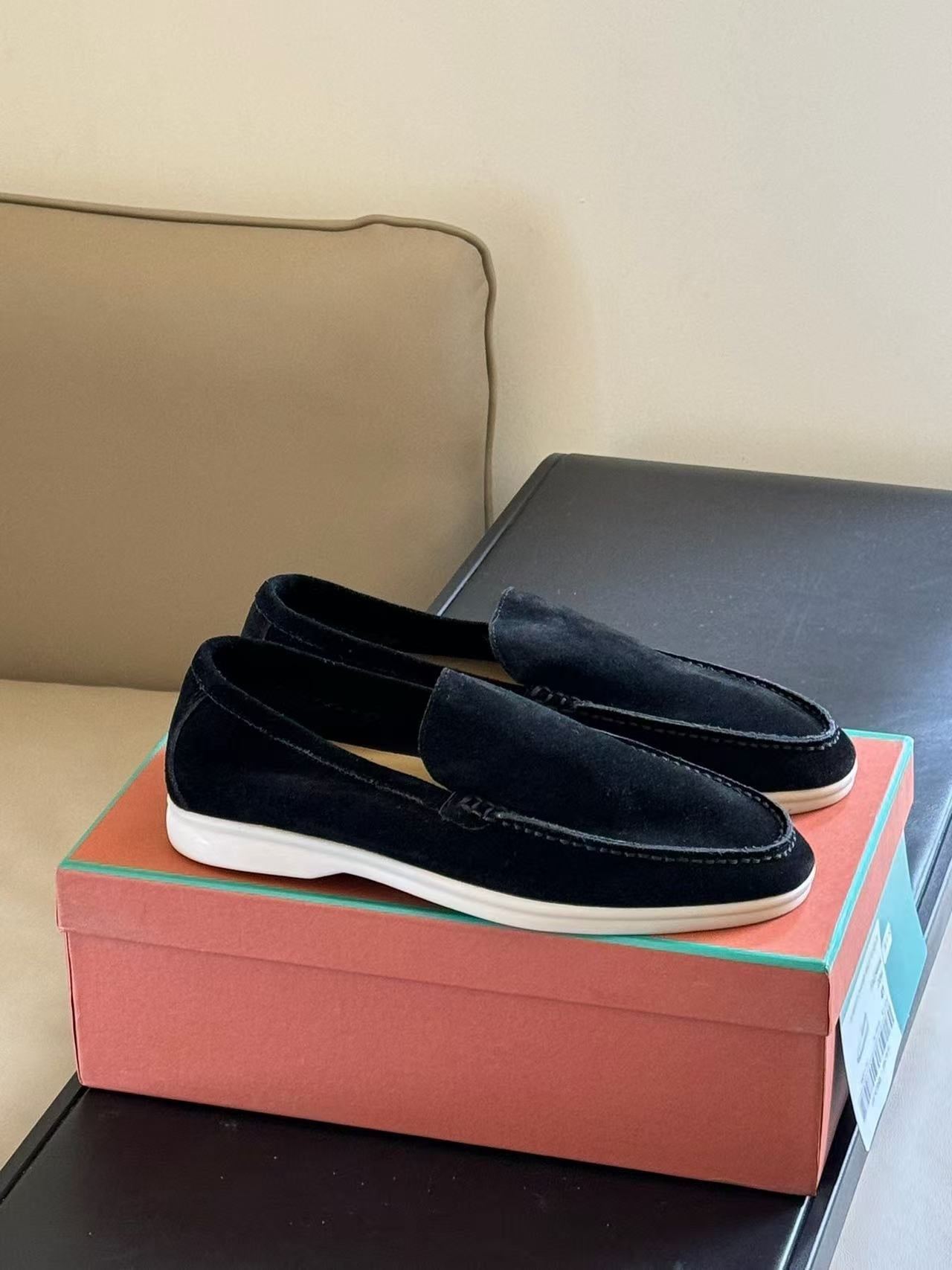 Loro Piana 2026 Summer Walk Loafer Black Suede Leather