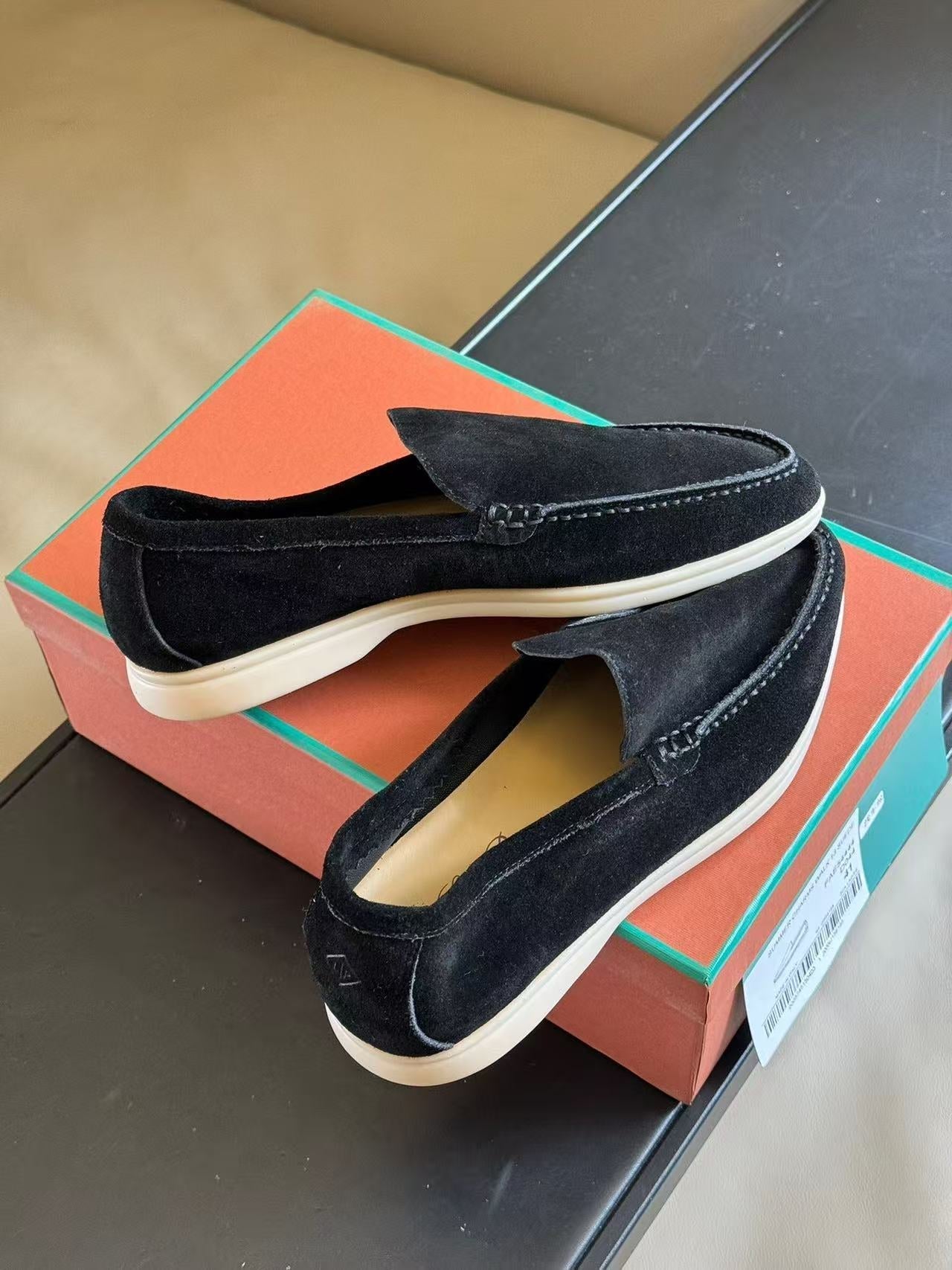 Loro Piana 2026 Summer Walk Loafer Black Suede Leather