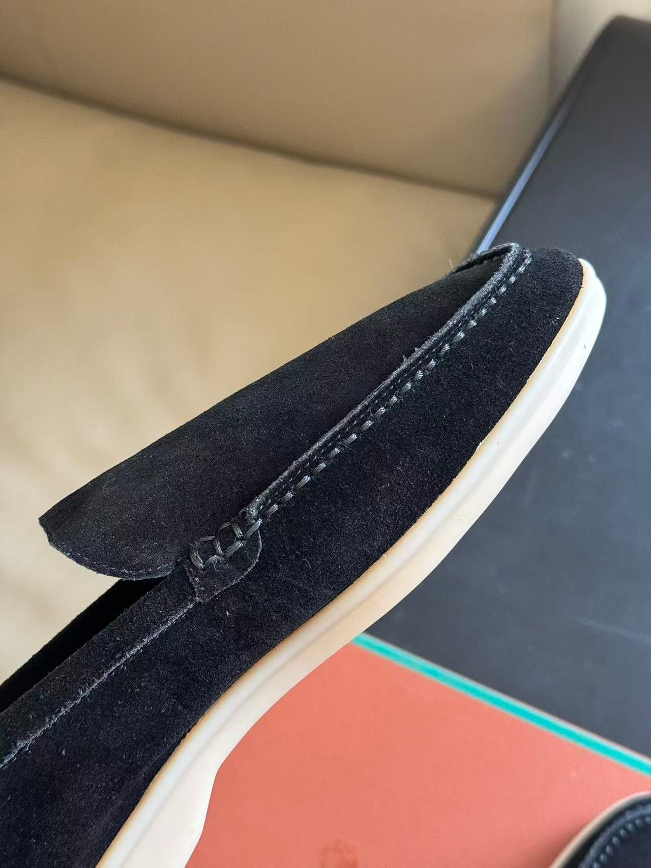 Loro Piana 2026 Summer Walk Loafer Black Suede Leather