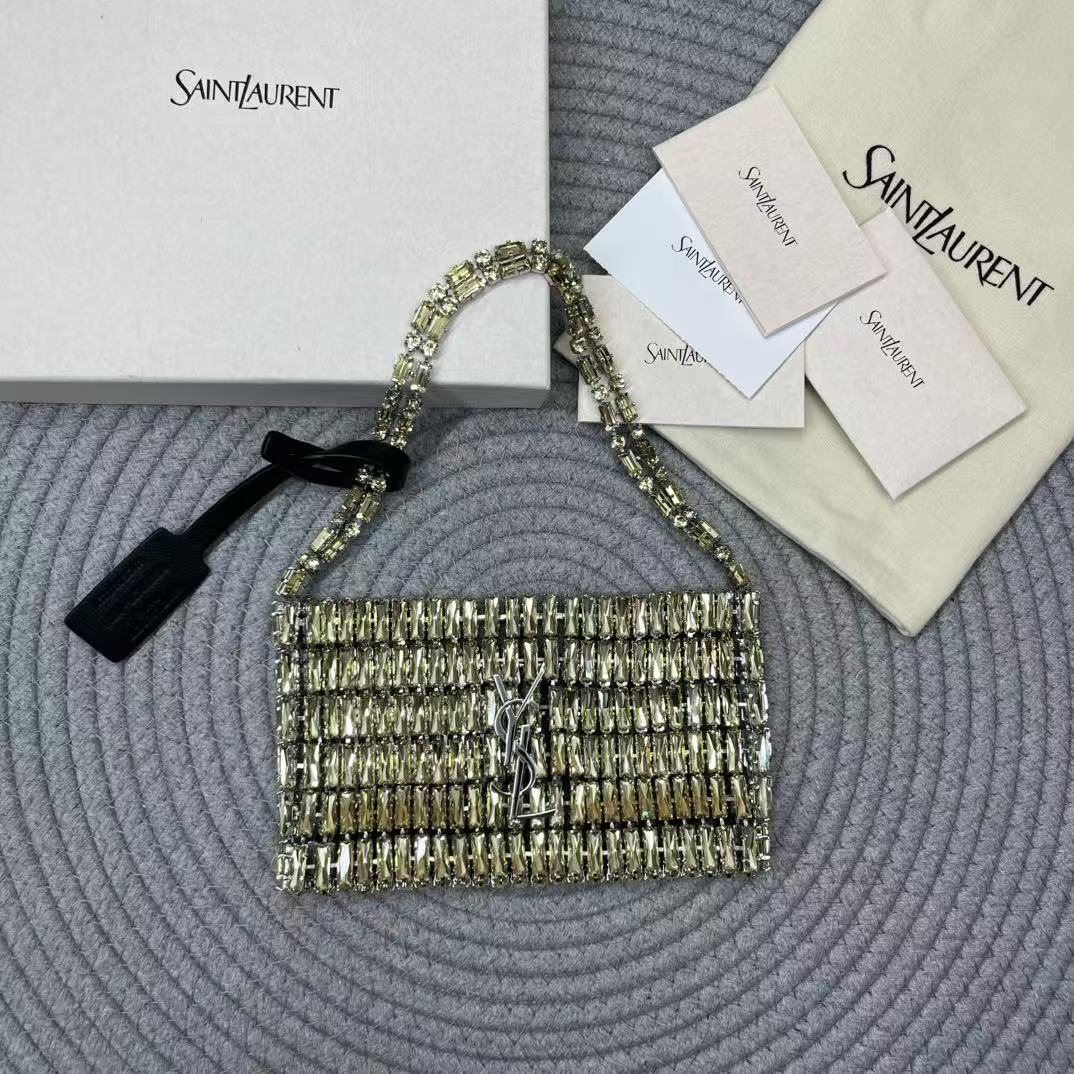 YSL 2026 Evening Bag 18cm Crystal