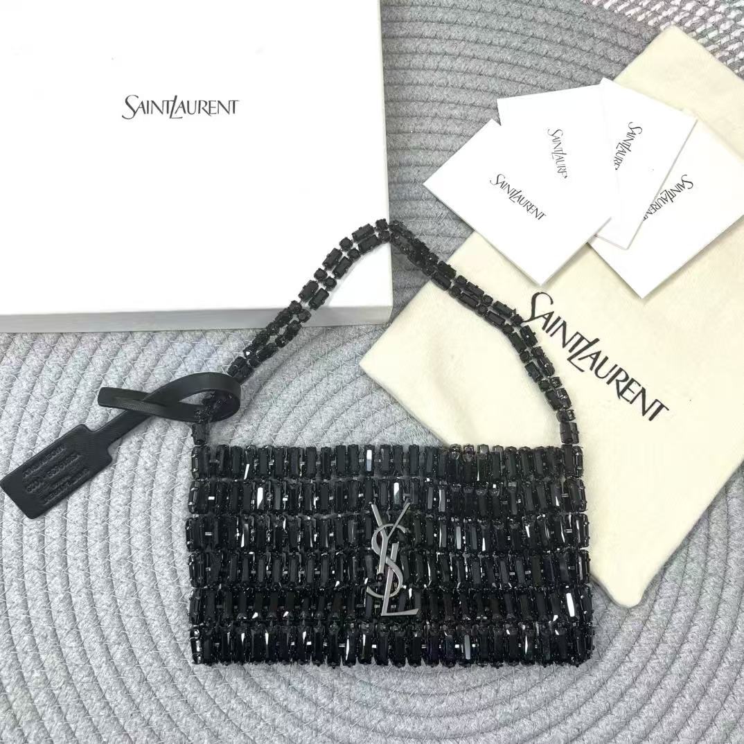 YSL 2026 Evening Bag 18cm Crystal