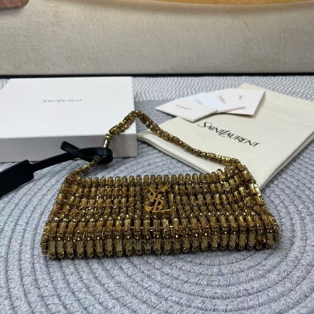 YSL 2026 Evening Bag 18cm Crystal