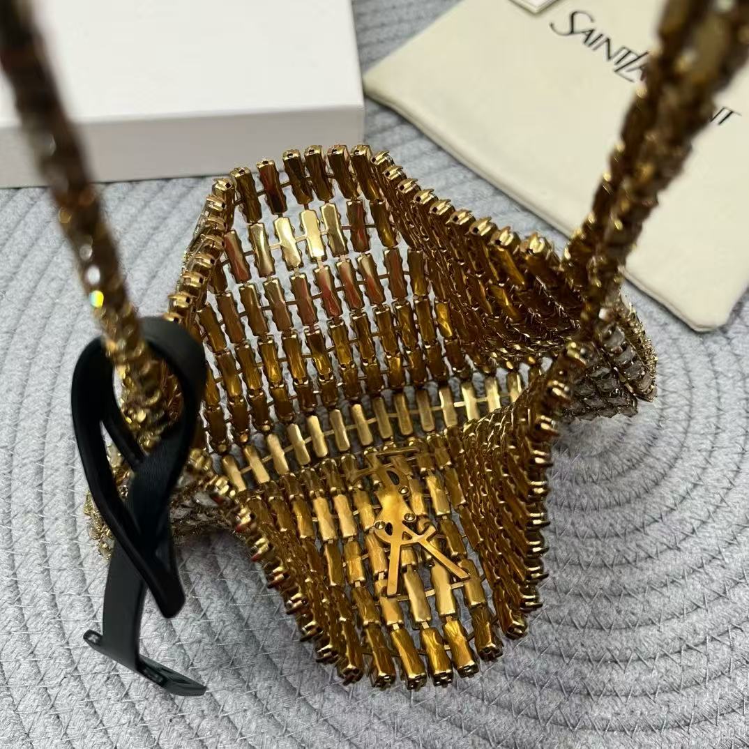 YSL 2026 Evening Bag 18cm Crystal