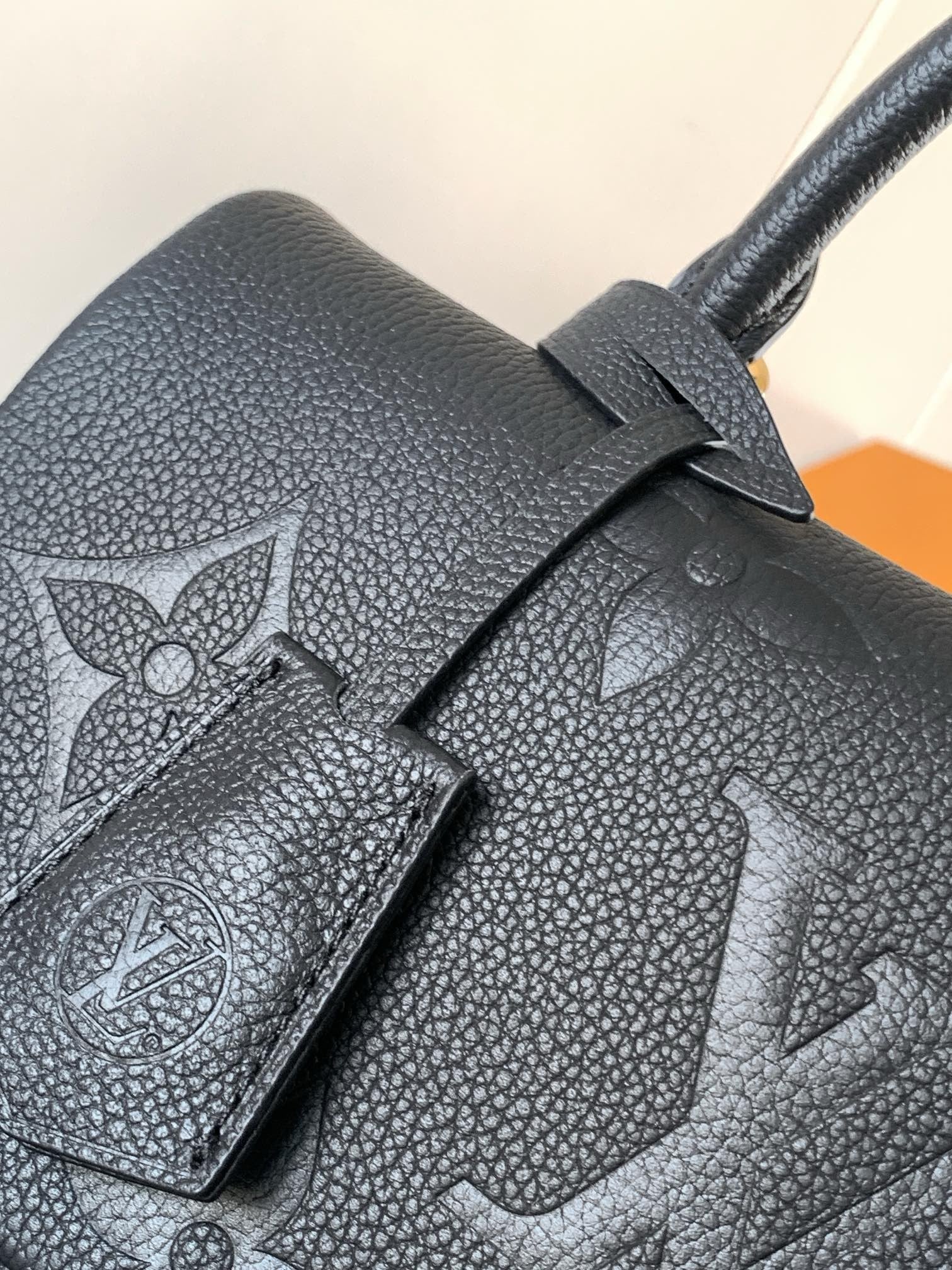 LV 2026 Madeleine Bag 30cm Black Gold Monogram Empreinte Embossed Leather