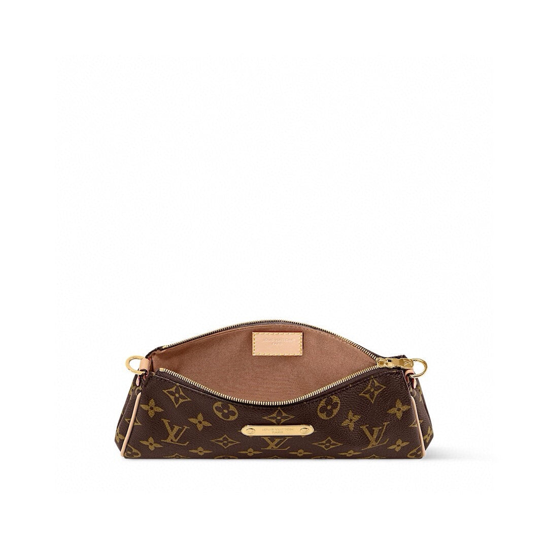 Louis Vuitton 2026 Pochette Eva Bag 27cm Brown Canvas Cowhide