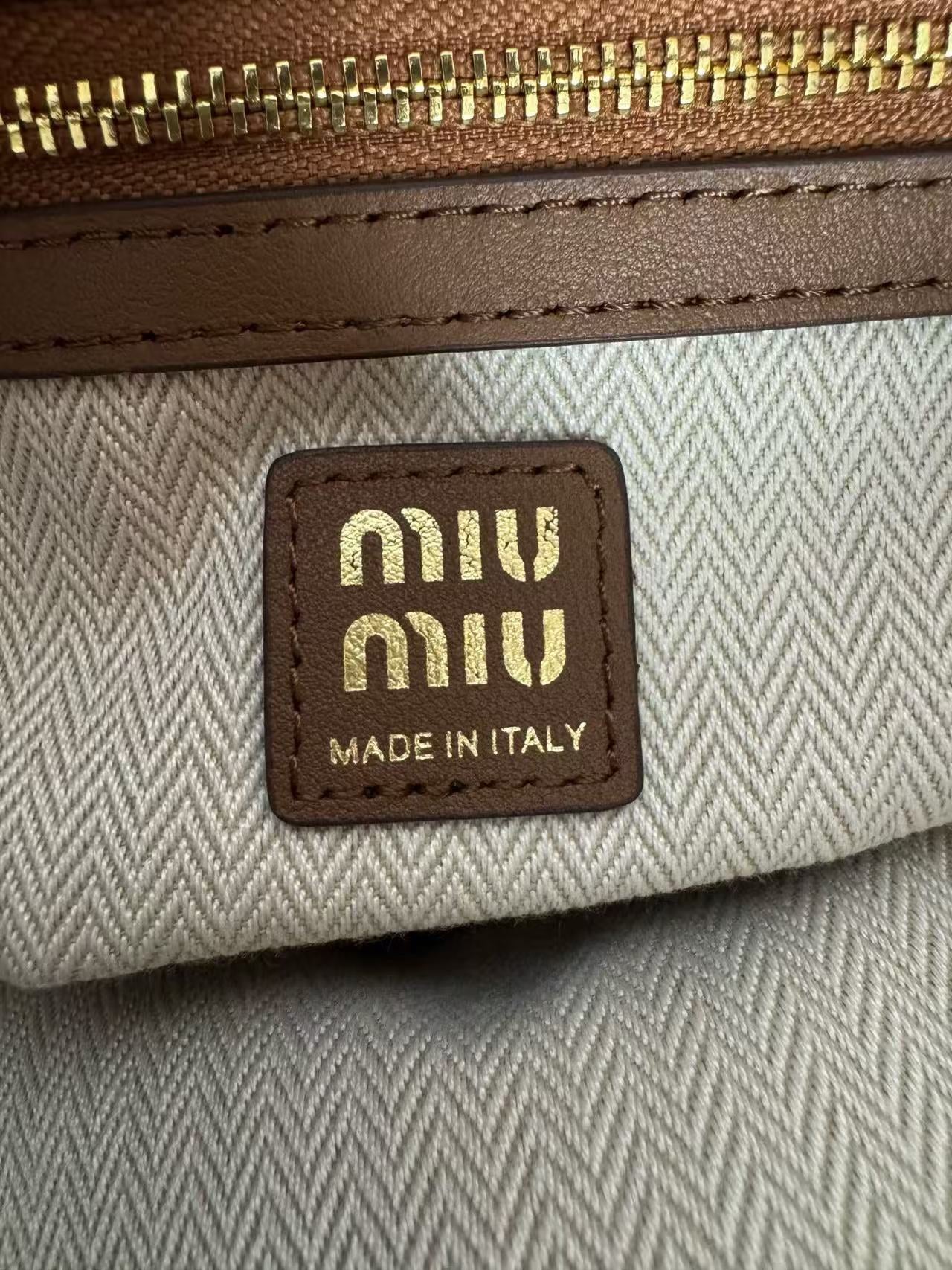 Miu Miu 2026 Aventure Bag 33cm Brown Suede Leather