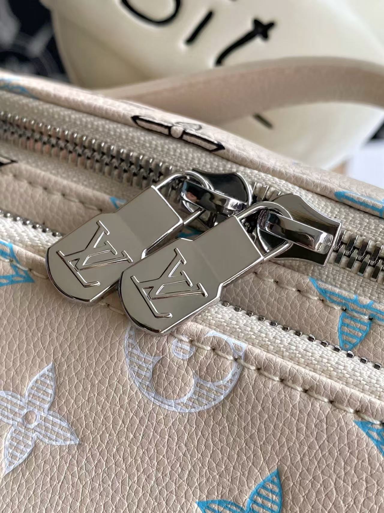Louis Vuitton 2026 Rush Bumbag 30cm Creamy White Monogram Shadow Calfskin 157010